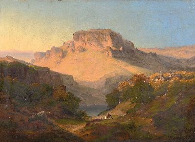 Image Carl Friedrich Lessing, 1808 Breslau-1880 Karlsruhe, datiert 1859, Eifel-Landschaft, ...