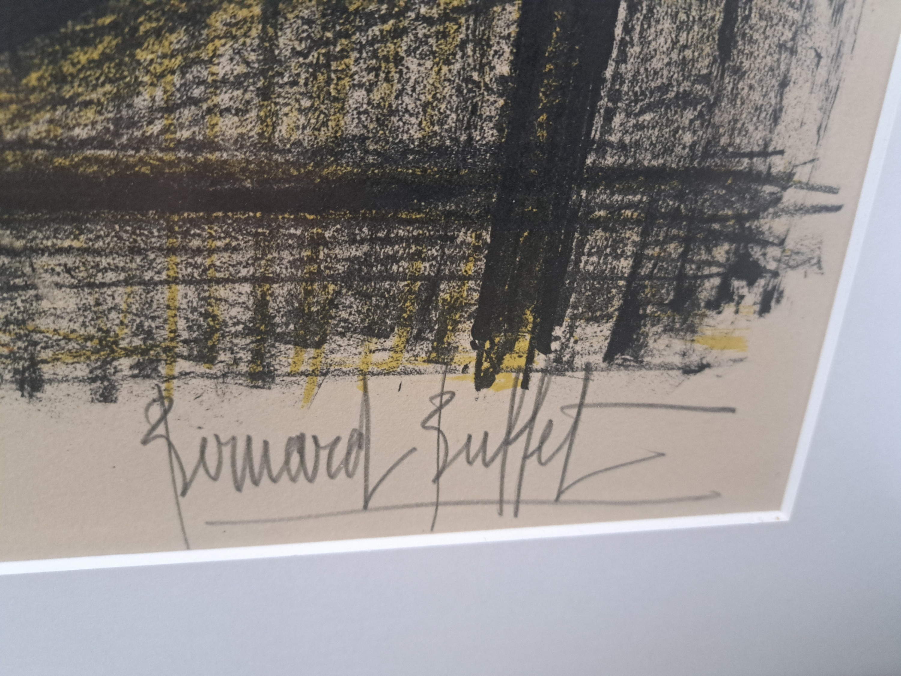 Detail a: Bernard Buffet, 1928-2000, Les Jacinthes, die Hyazinthen, Farblithographie von 1960, handsigniert und num. 140/175, leicht gebräunt, ca. 67x51cm, ...
