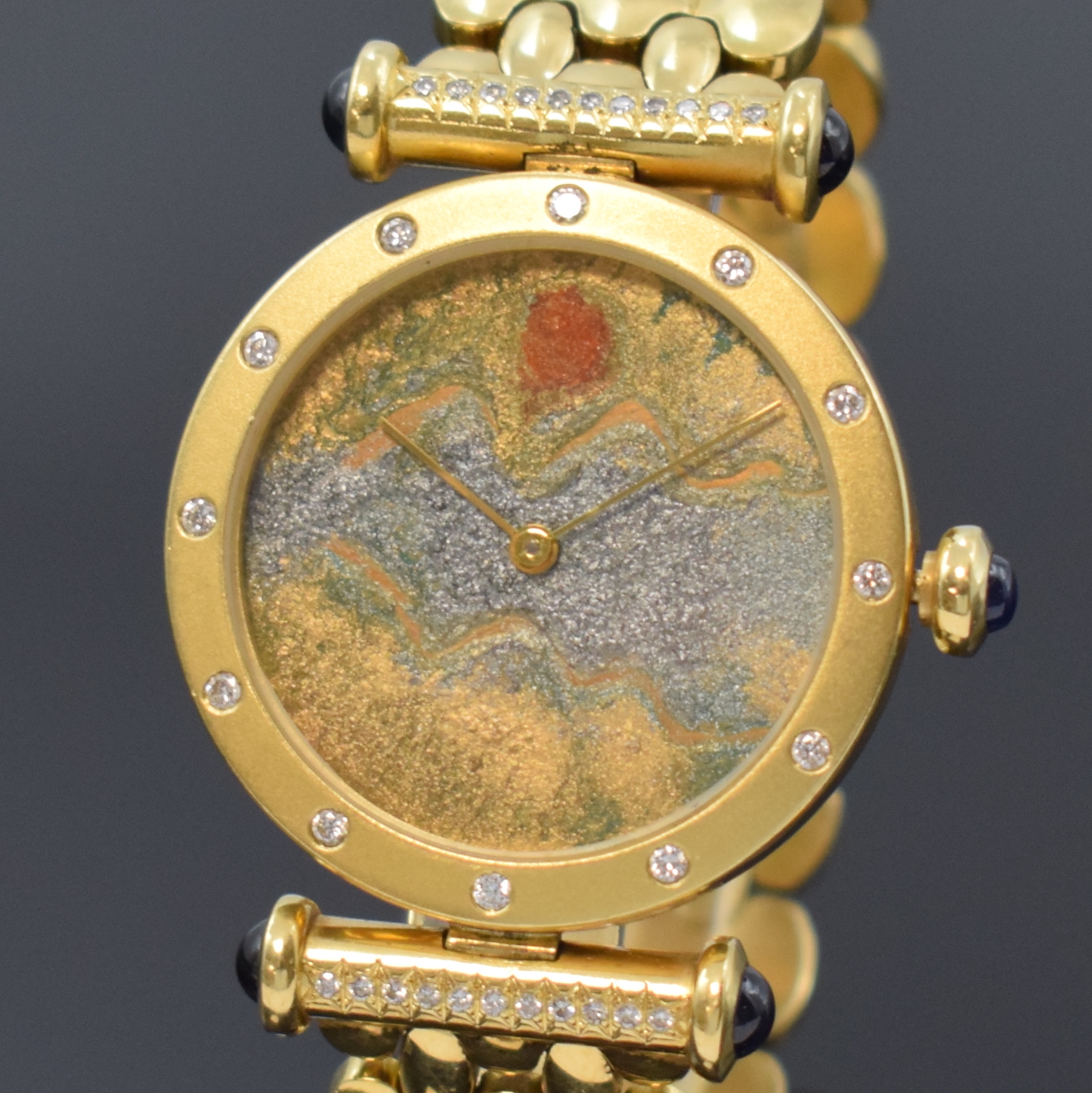 Detail a: Art Edition seltene, auf 99 Stück limitierte und sehr aufwendige Armbanduhr in GG 750/000 Modell Handarbeit, Schweiz / Deutschland um um 1990, ...
