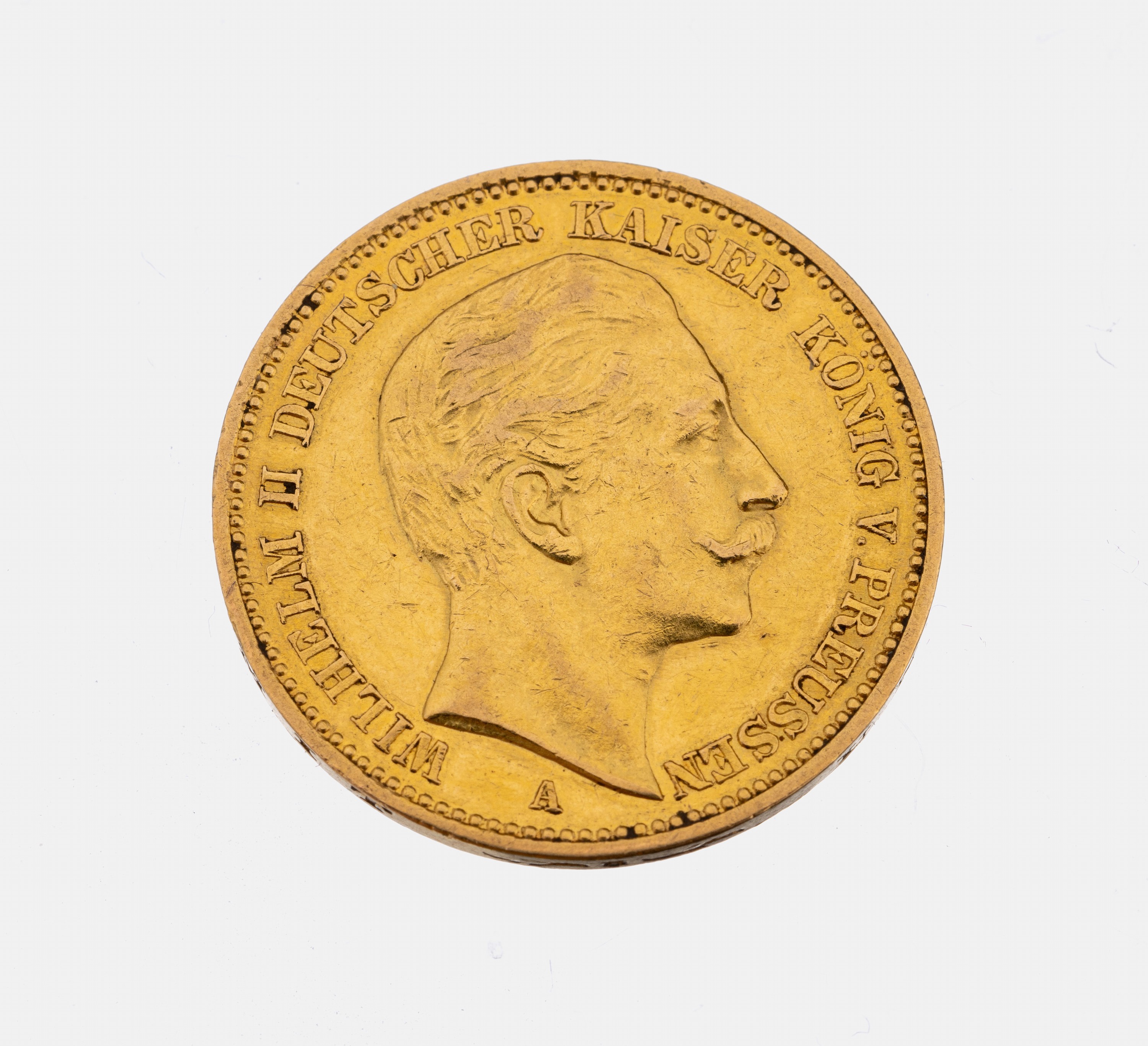 Goldmünze 20 Mark 1890, Wilhelm II., deutscher Kaiser, König von Preussen