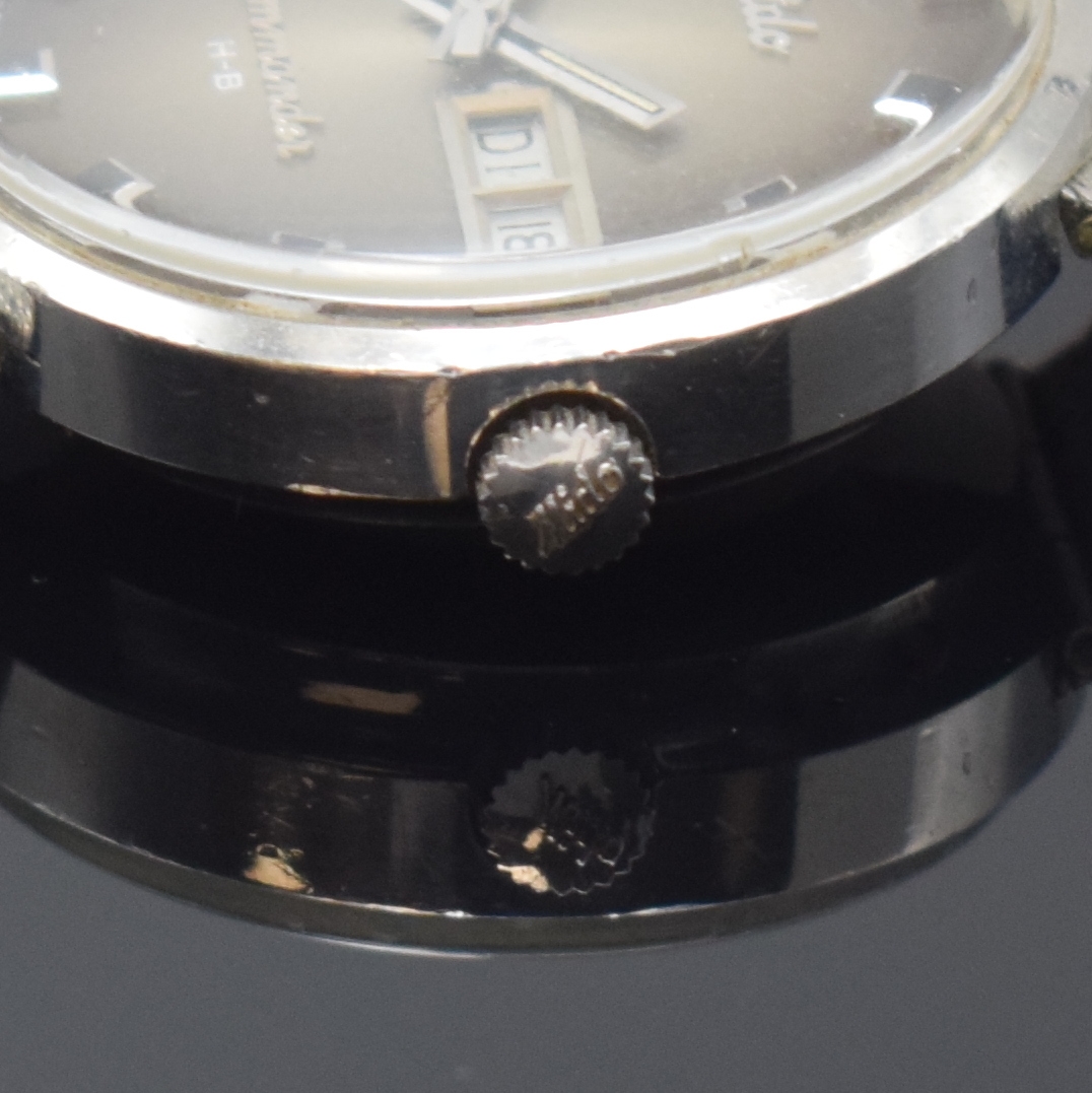 Detail c: MIDO Herrenarmbanduhr Ocean Star Datoday Commander Referenz 9369, Schweiz um 1975, Automatik, Edelstahl-Einschalengeh. inkl. orig. Stahlband, get. ...