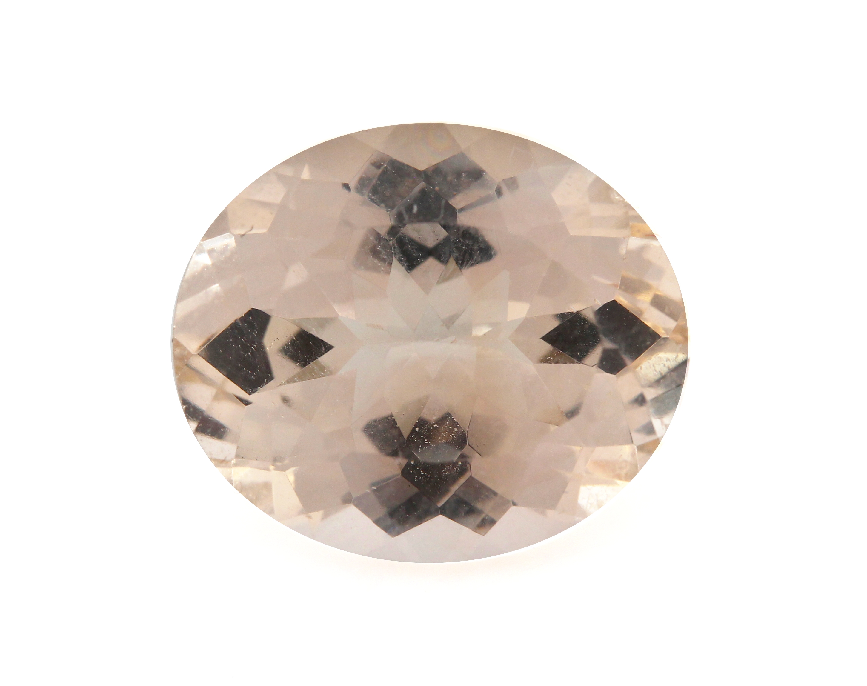 Detail b: Loser Imperial Topas, ca. 7.56 ct, ovalfacett.