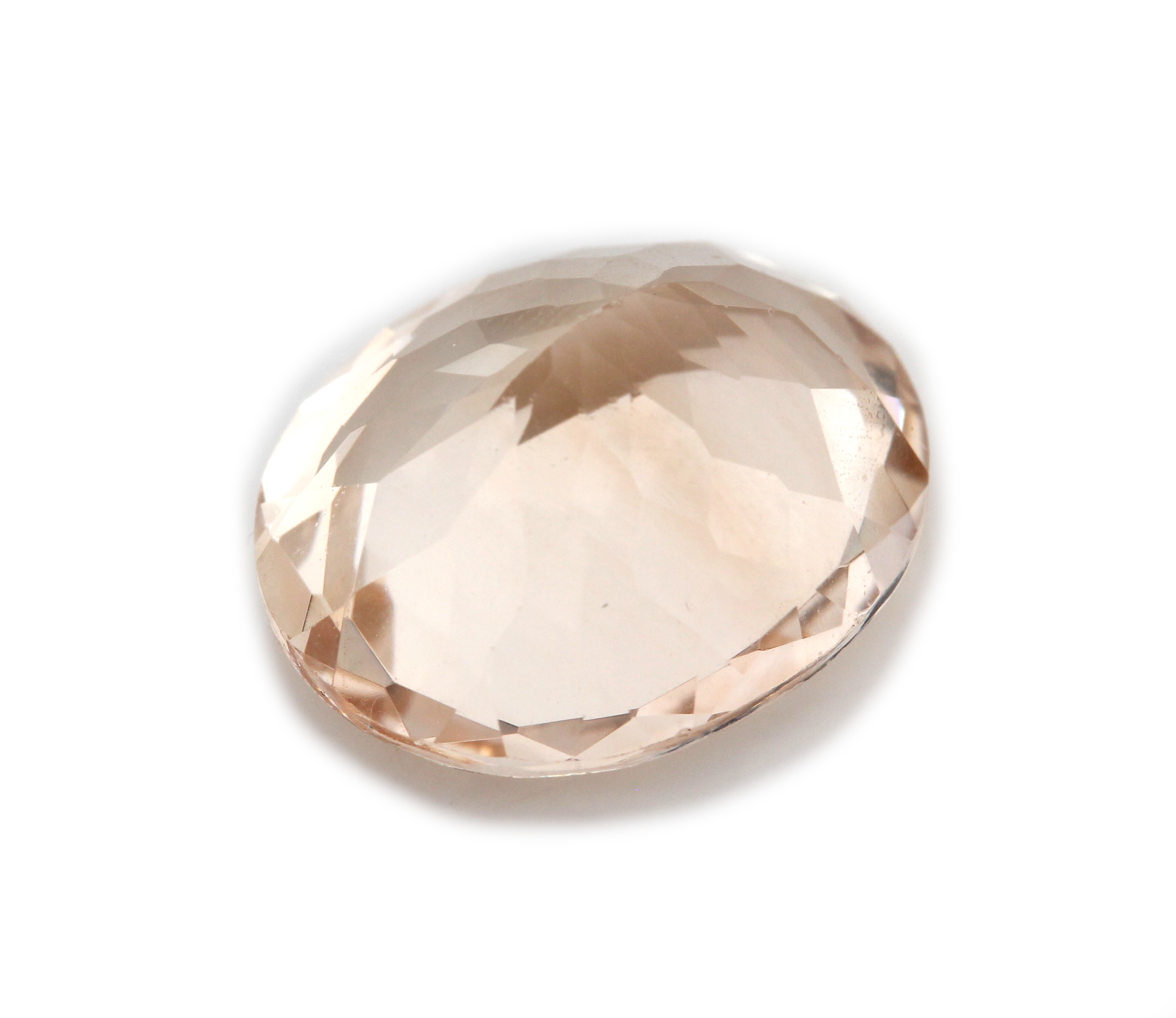 Detail c: Loser Imperial Topas, ca. 7.56 ct, ovalfacett.