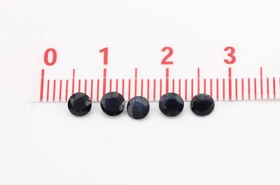 26900080a - Lot lose Saphire, zus. ca. 20.76 ct, rundfacett. in versch. Größen und ...
