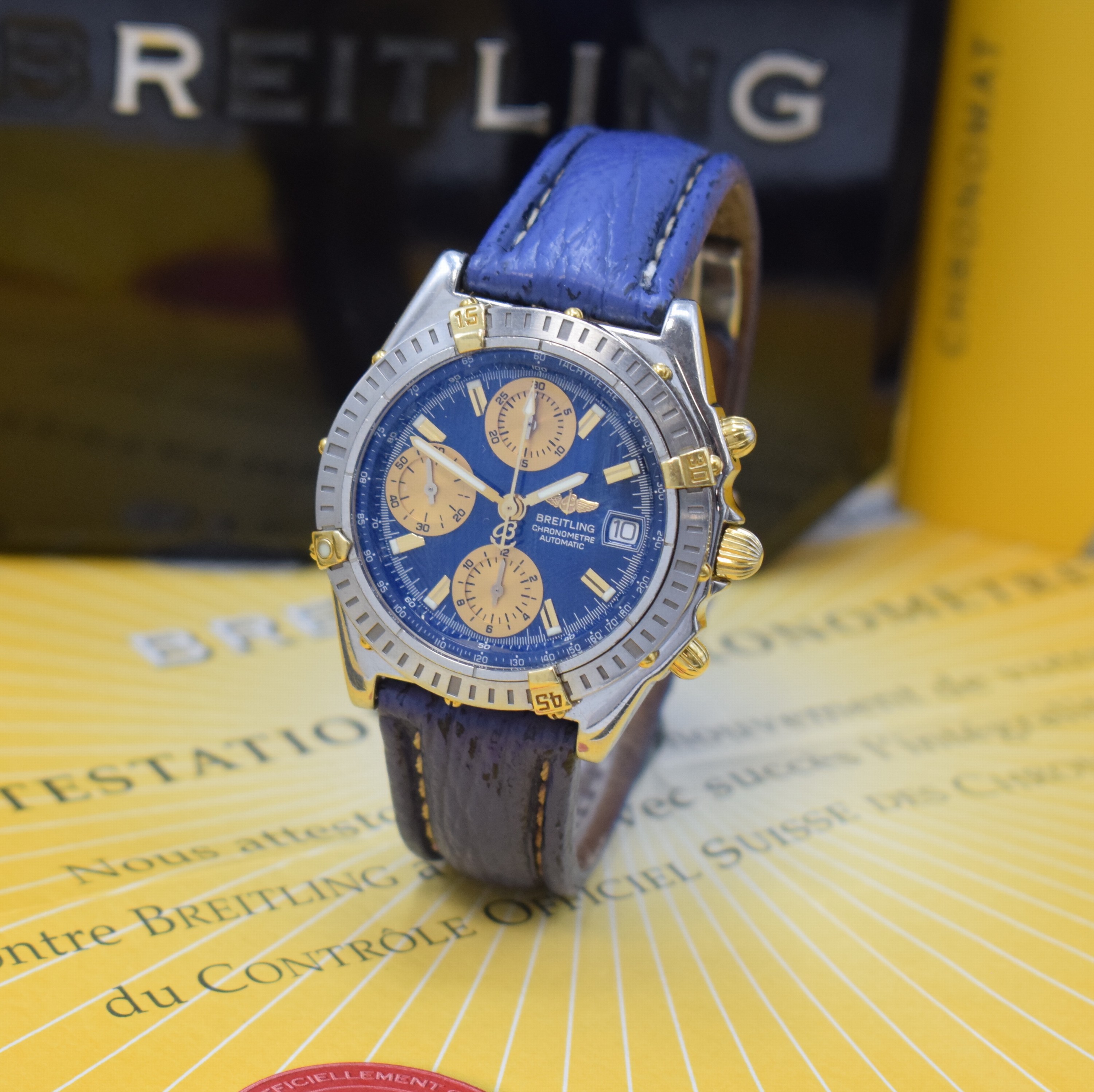 BREITLING Armbandchronograph Modellserie Chronomat in Chronometerqualität Referenz B13352, Schweiz verk. lt. Pap. 04/2003, Automatik, ...