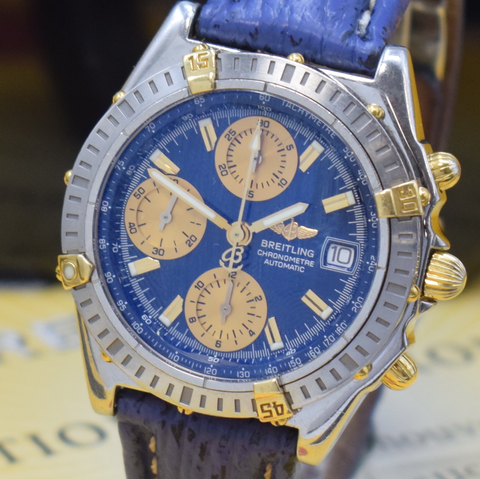 Detail a: BREITLING Armbandchronograph Modellserie Chronomat in Chronometerqualität Referenz B13352, Schweiz verk. lt. Pap. 04/2003, Automatik, ...