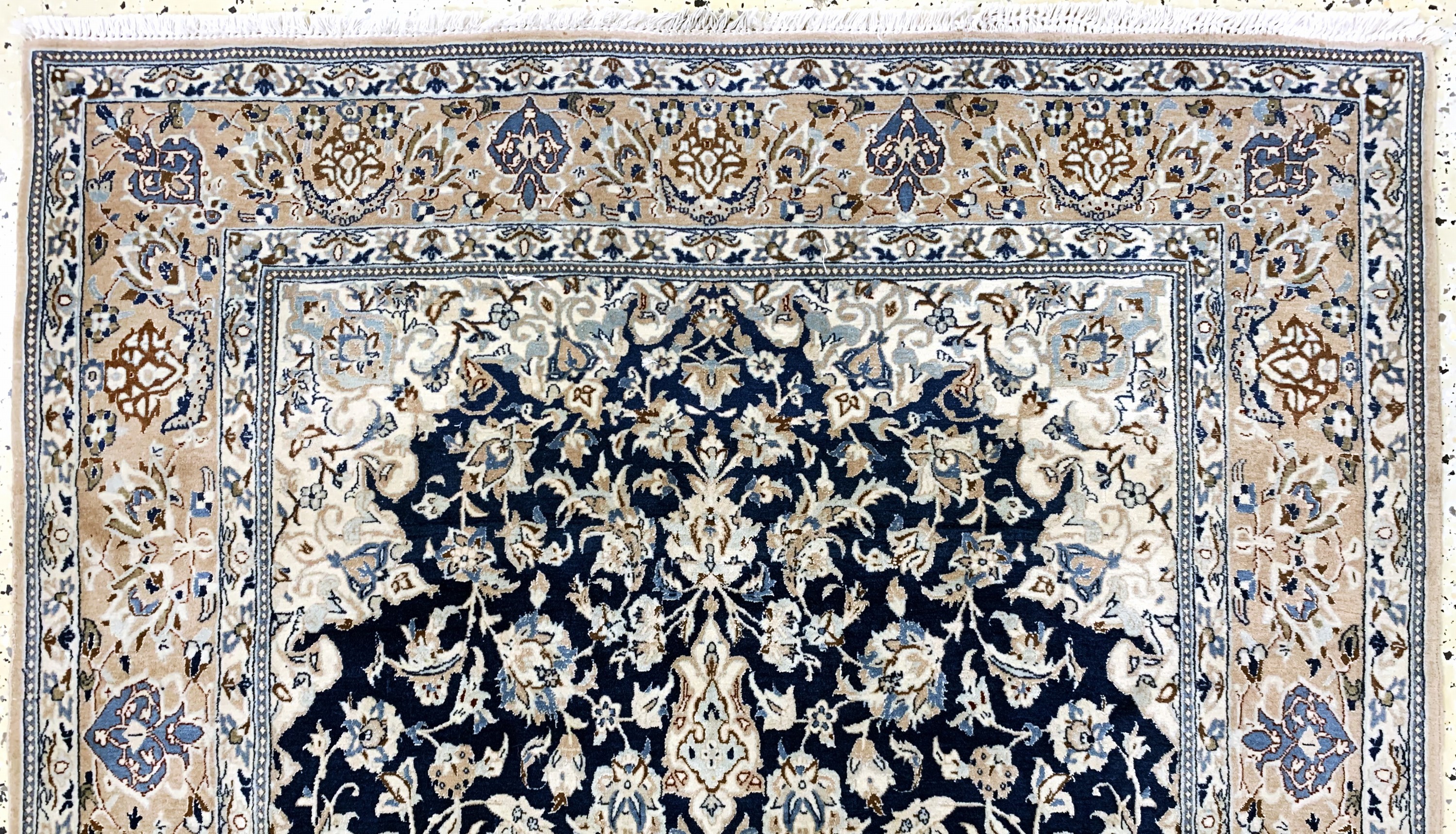 Detail a: Nain fein(6 La), Persien, Mitte 20-Jhd, Korkwolle mit Seide, ca. 193 x 120 cm, ca. 1,0Mio. Kn/qm, EHZ: 2