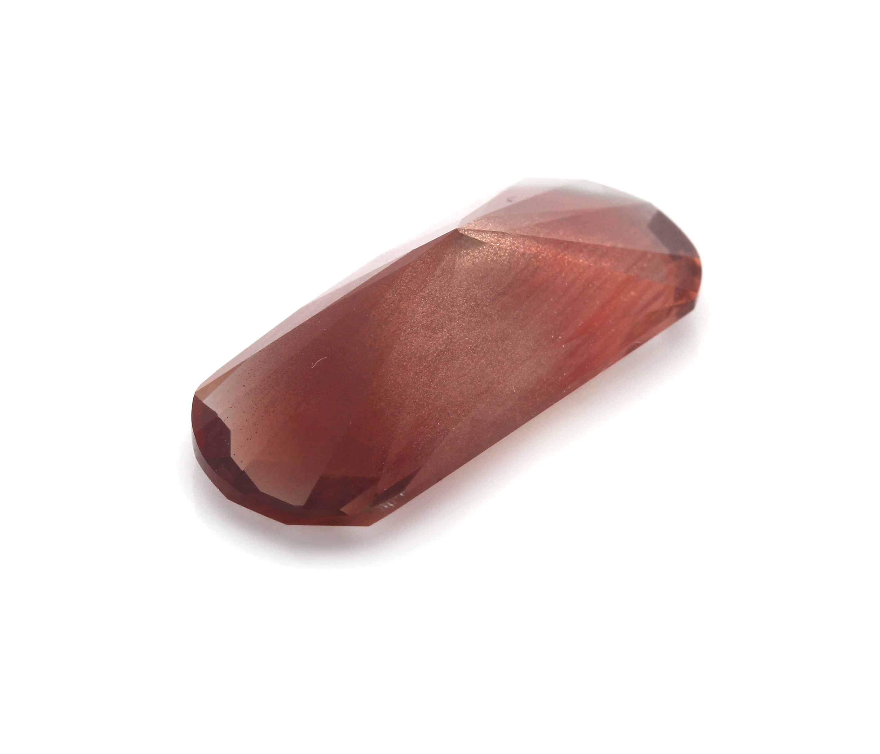Detail a: Loser Oregon Sunstone, ca. 9.47 ct, ovalfacett.