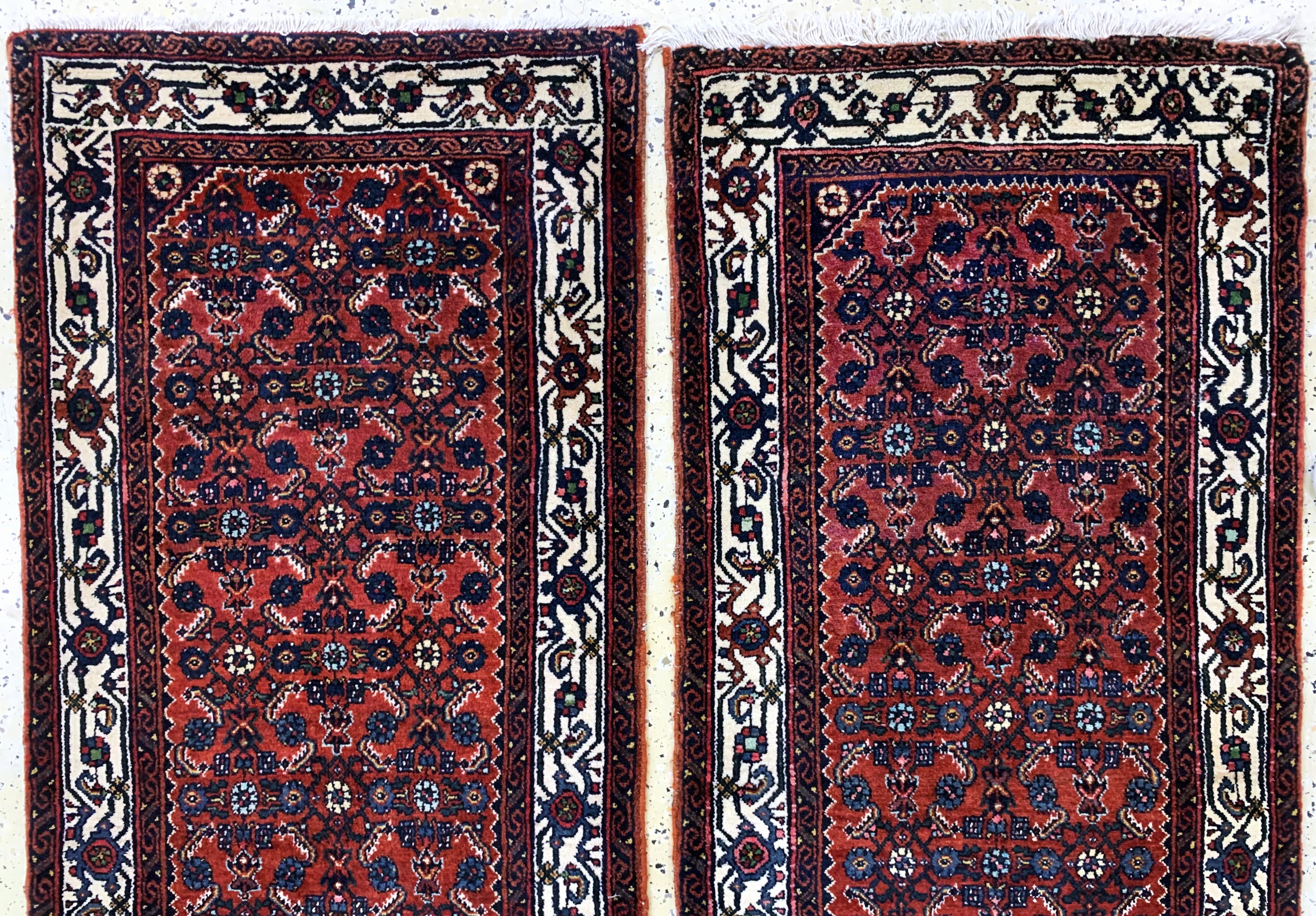 Detail a: 1 paar Serabend fein, Persien, Mitte 20.Jhd, Wolle auf Baumwolle, ca. 400 x 78 cm, EHZ:(nahezu Neuwertig).