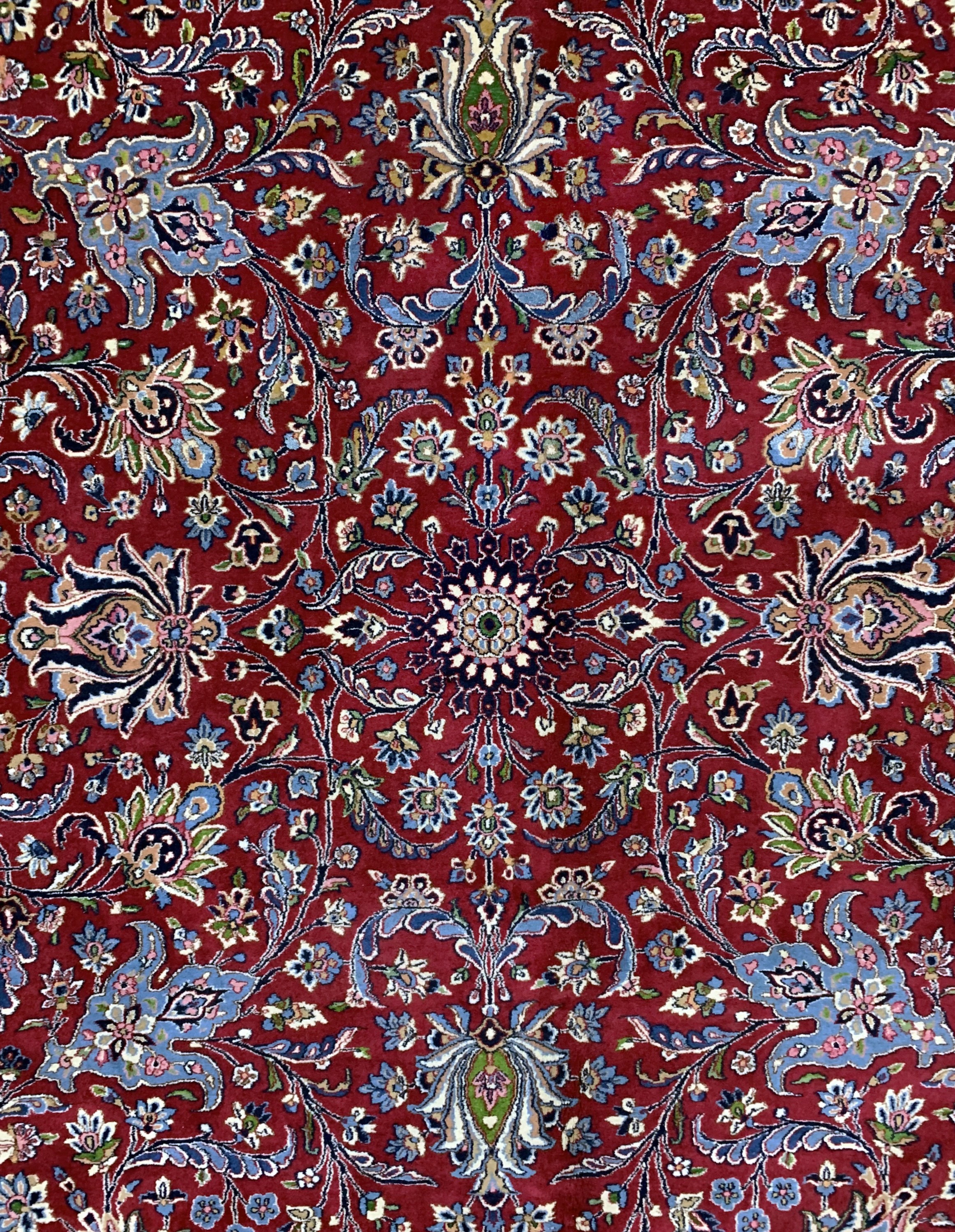 Detail c: Kerman Lawar fein, Persien, Ende 20.Jhd, Wolle auf Baumwolle, ca. 414 x 297 cm, EHZ:(nahezu Neuwertig).