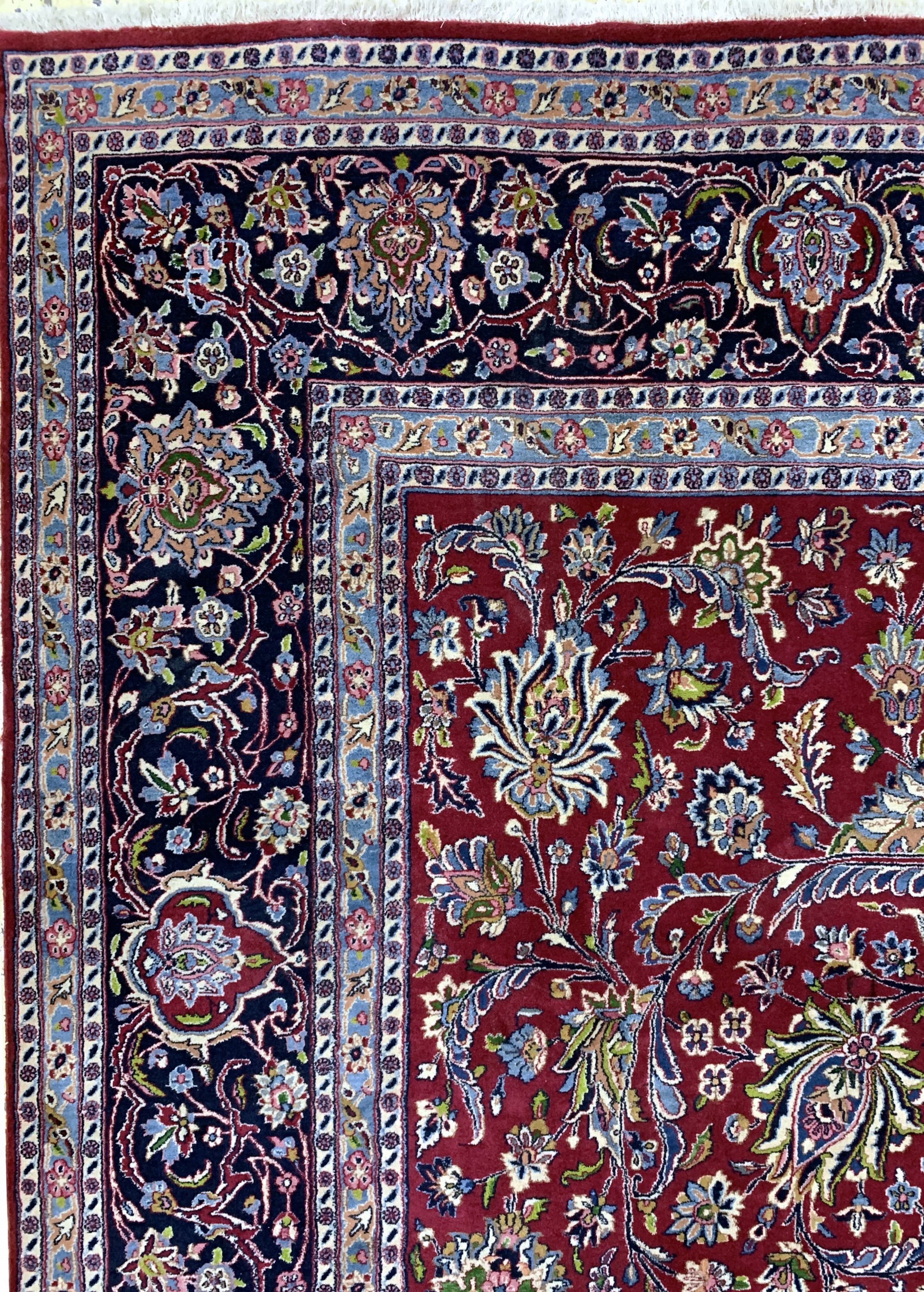 Detail d: Kerman Lawar fein, Persien, Ende 20.Jhd, Wolle auf Baumwolle, ca. 414 x 297 cm, EHZ:(nahezu Neuwertig).