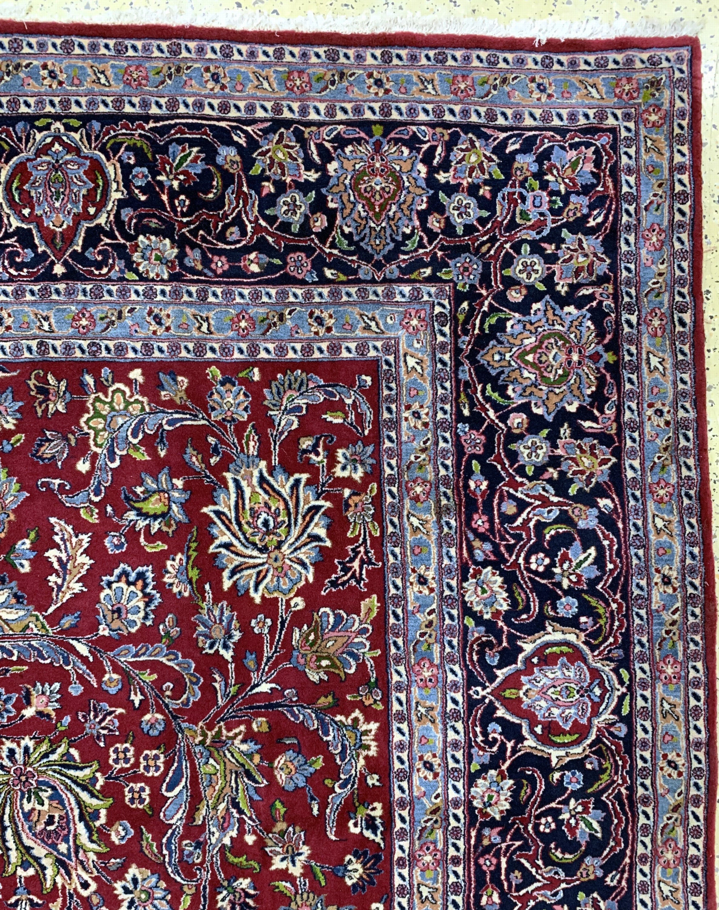 Detail f: Kerman Lawar fein, Persien, Ende 20.Jhd, Wolle auf Baumwolle, ca. 414 x 297 cm, EHZ:(nahezu Neuwertig).