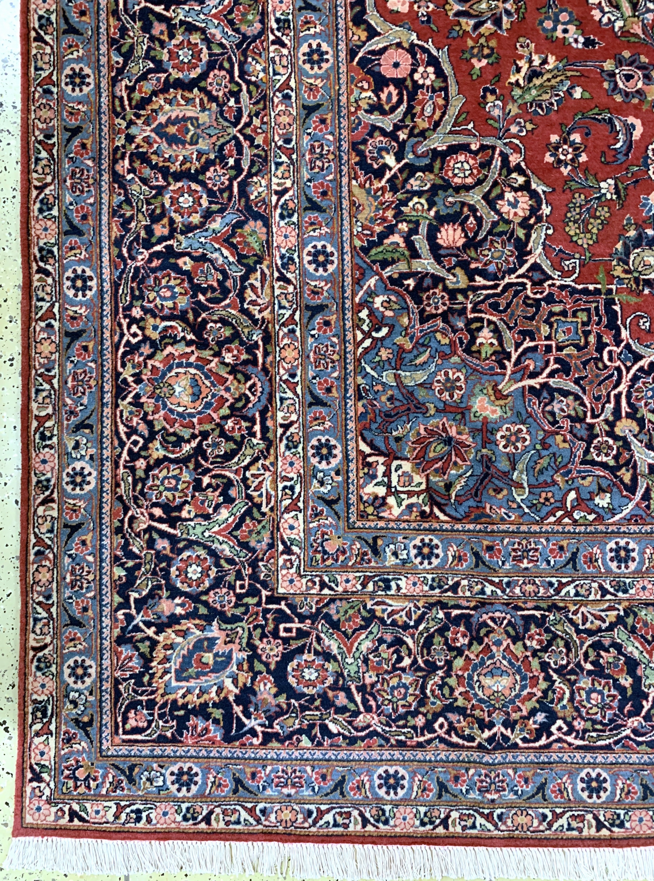 Detail b: Keschan Kork, Persien, Ende 20.Jhd, Korkwolle auf Baumwolle, ca. 410 x 305 cm, EHZ: 1-2(Abrasch)