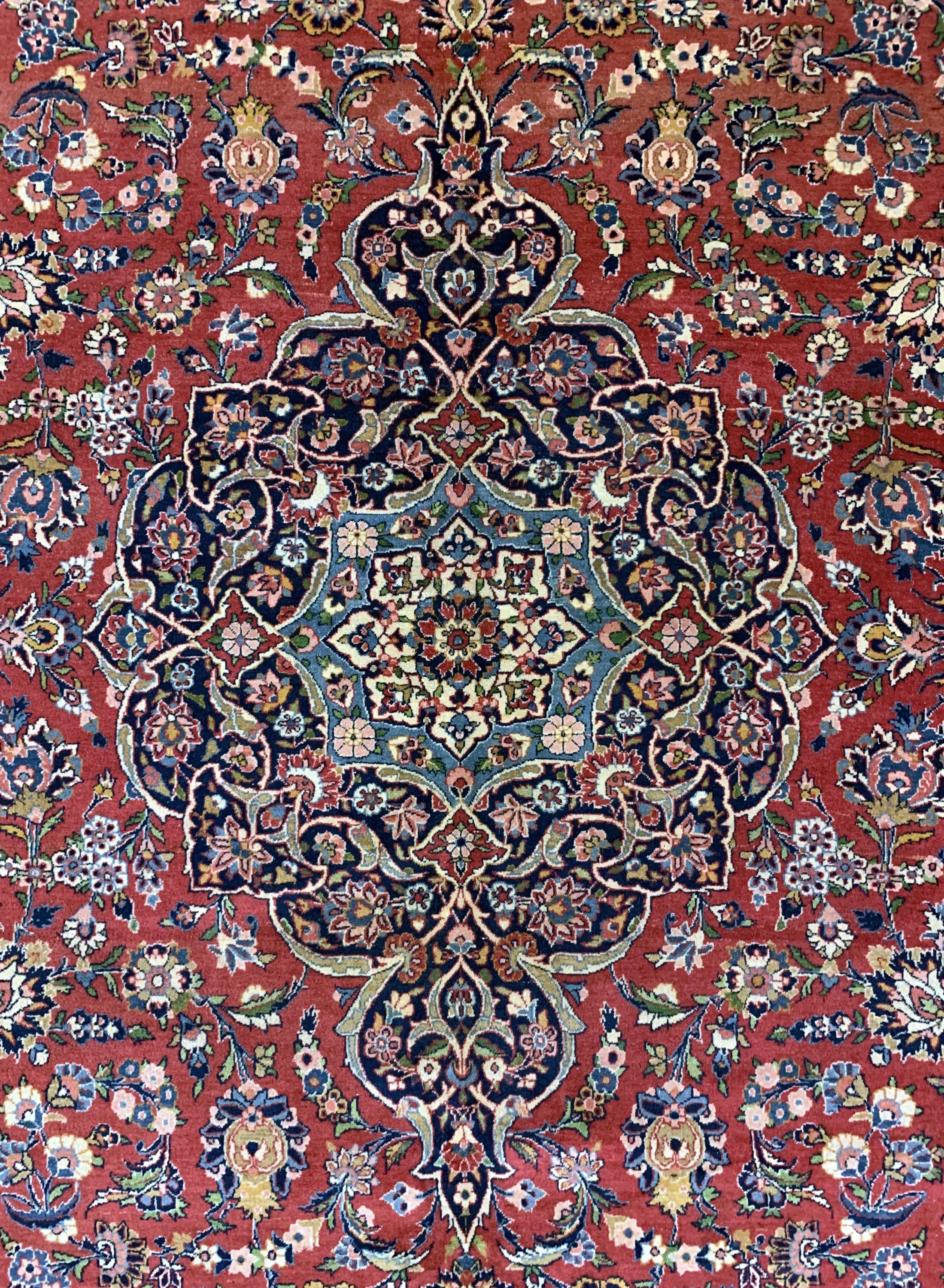 Detail c: Keschan Kork, Persien, Ende 20.Jhd, Korkwolle auf Baumwolle, ca. 410 x 305 cm, EHZ: 1-2(Abrasch)