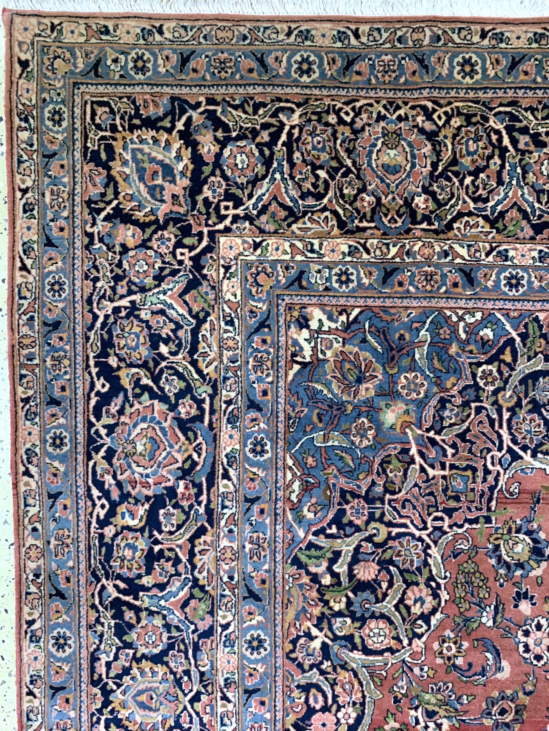 Detail d: Keschan Kork, Persien, Ende 20.Jhd, Korkwolle auf Baumwolle, ca. 410 x 305 cm, EHZ: 1-2(Abrasch)