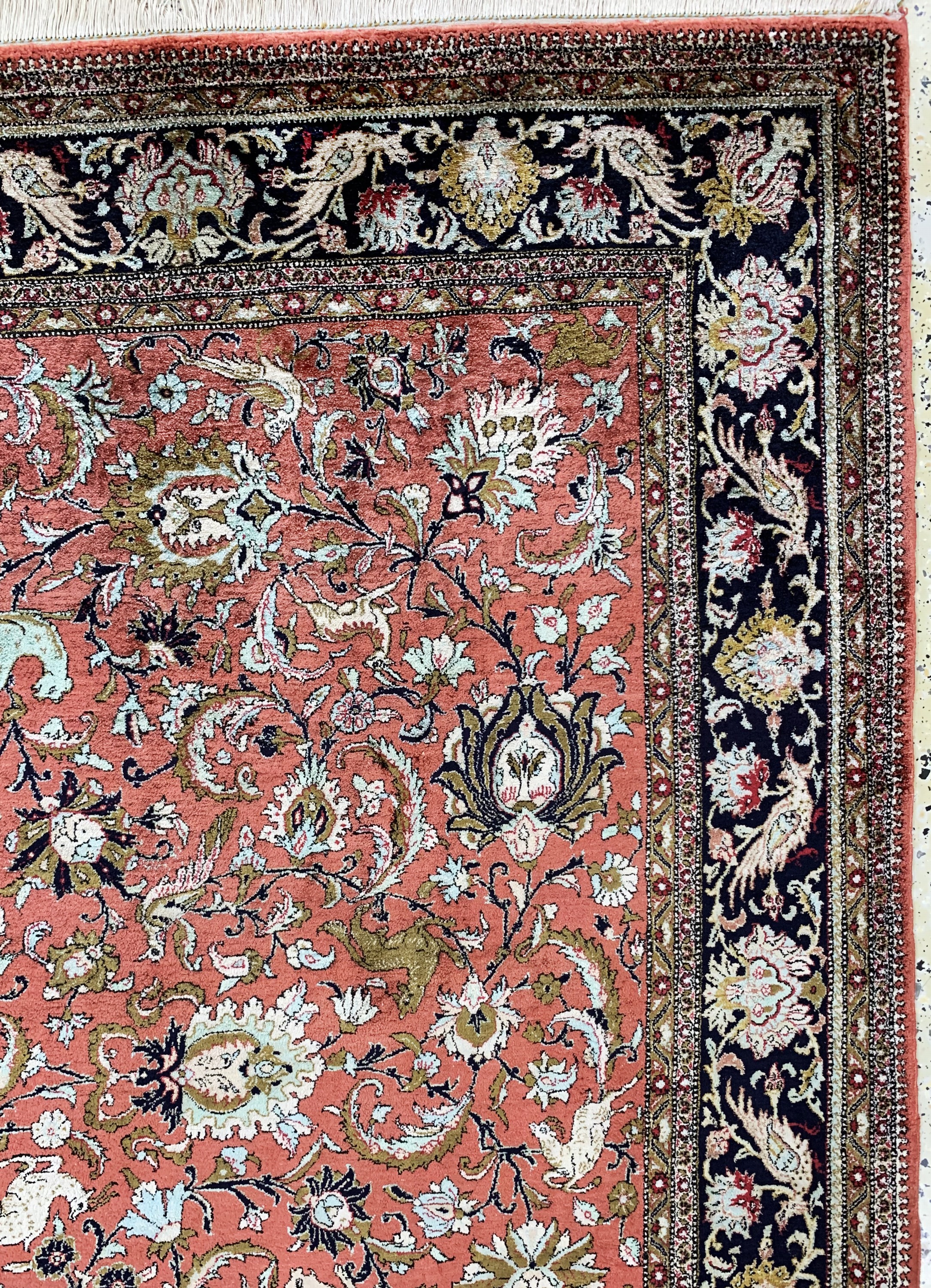Detail f: Ghom Seide, Persien, Mitte 20.Jhd, reine Naturseide, ca. 308 x 203 cm, EHZ: 2