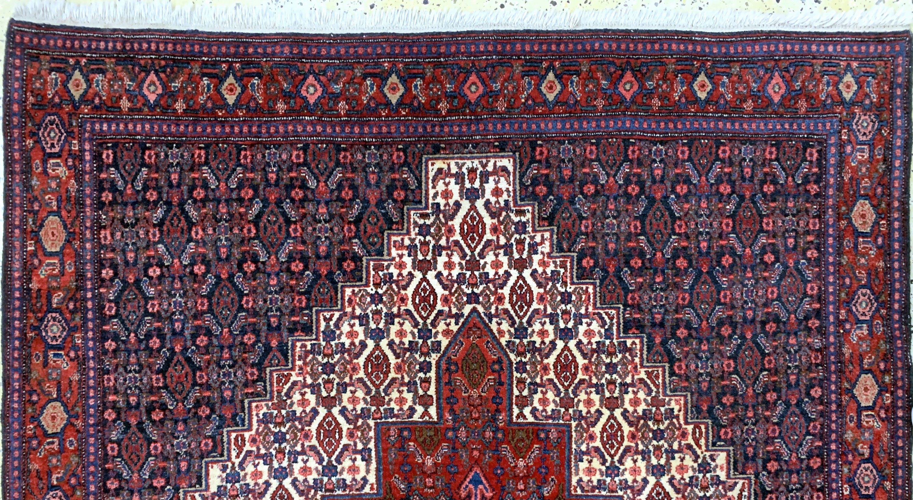 Detail a: Senneh alt, Persien, Anfang 20.Jhd, Wolle auf Baumwolle, ca. 215 x 147 cm, EHZ: 2