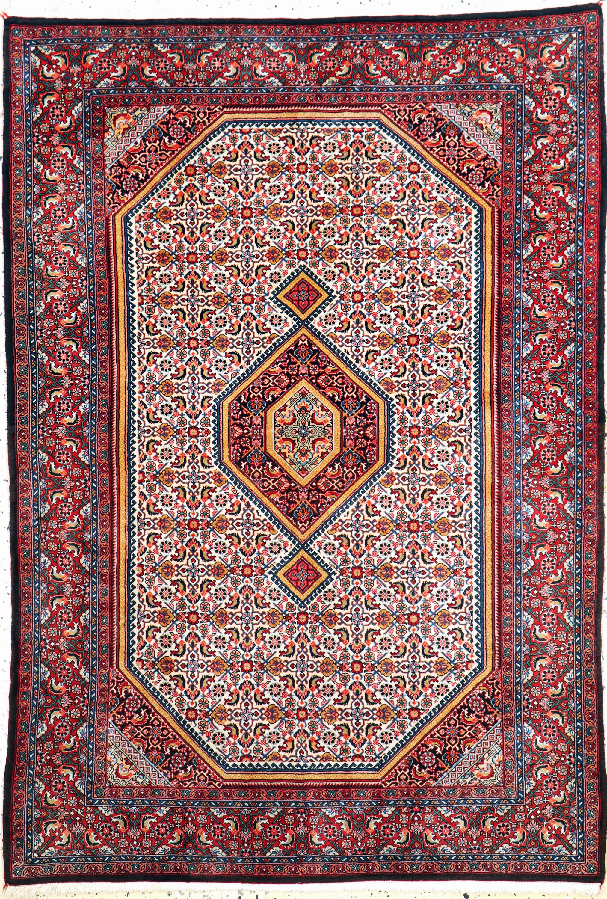 Bidjar fein, Persien, Mitte 20.Jhd, Korkwolle auf Baumwolle, ca. 165 x 115 cm, ca.500.000 Kn/qm, EHZ: 2