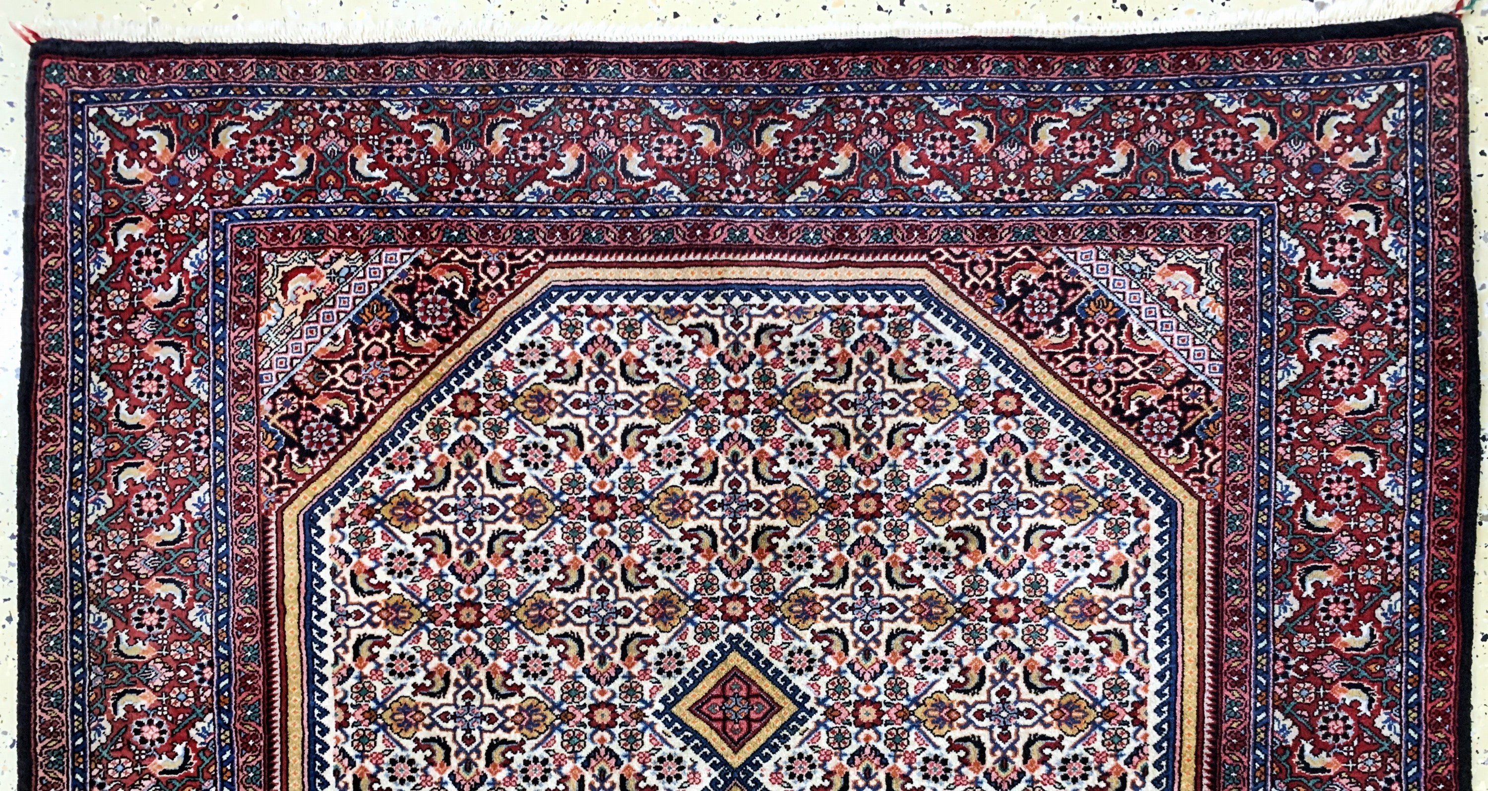 Detail a: Bidjar fein, Persien, Mitte 20.Jhd, Korkwolle auf Baumwolle, ca. 165 x 115 cm, ca.500.000 Kn/qm, EHZ: 2