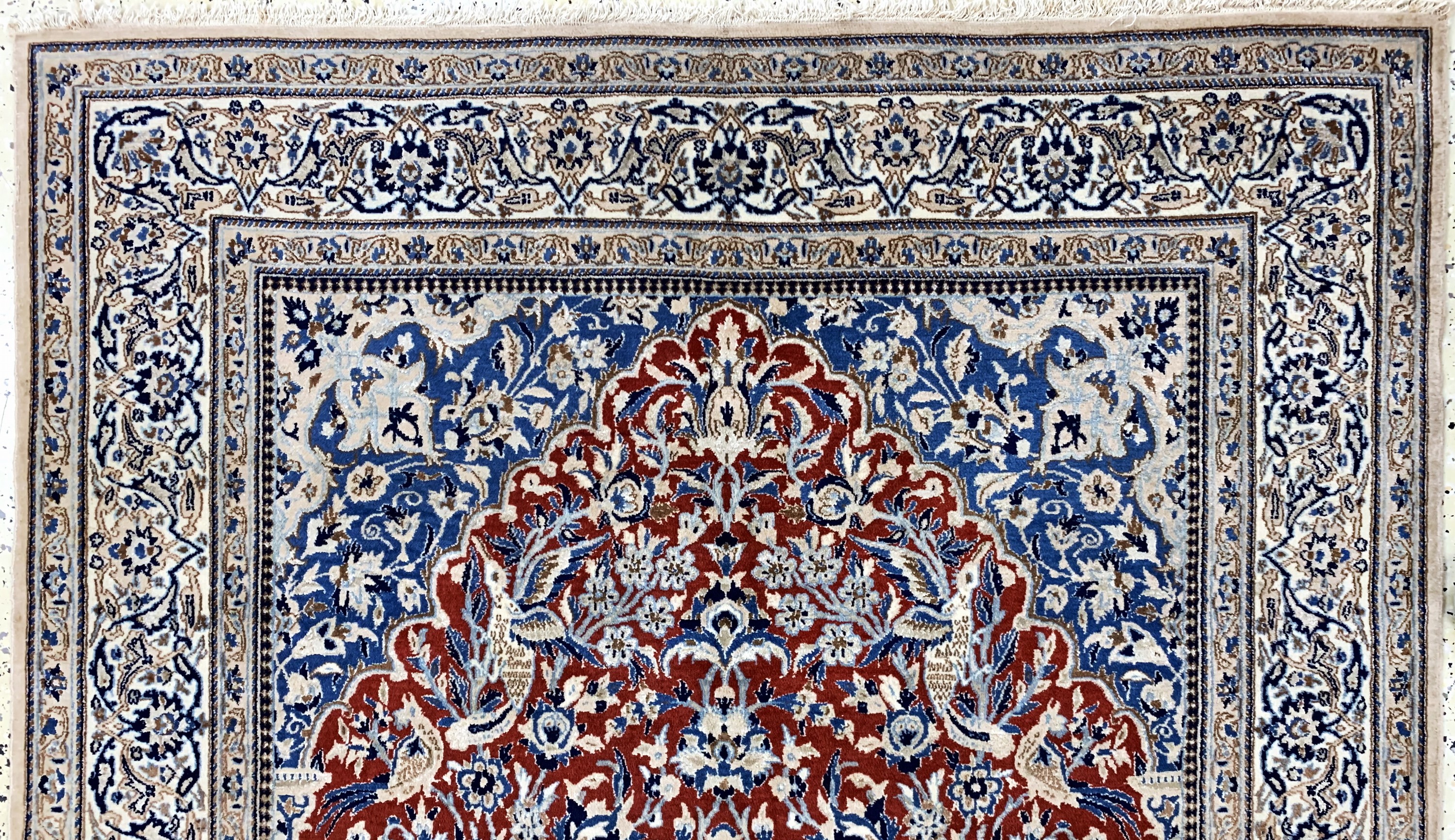 Detail a: Nain fein(9 La), Persien, Mitte 20.Jhd, Korkwolle mit Seide, ca. 250 x 155 cm, ca. 500.000 Kn/qm, EHZ: 2