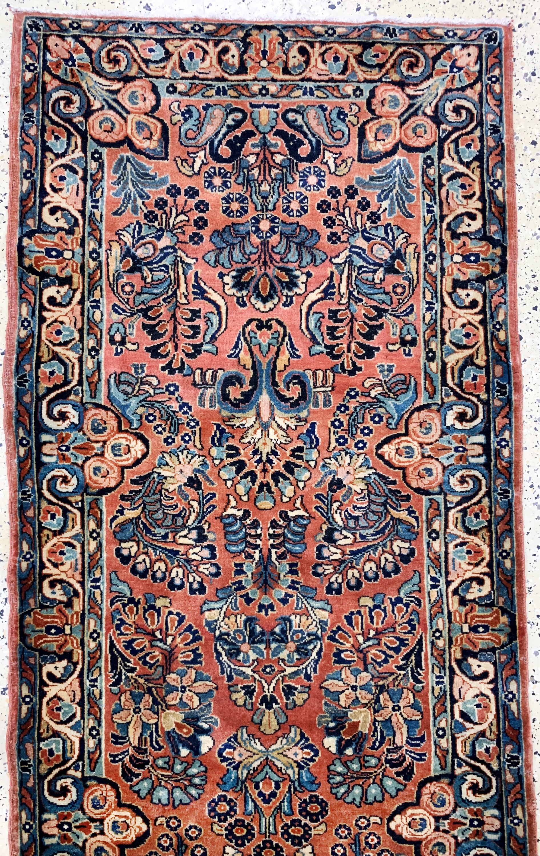 Detail a: Us Re-Import Sarogh, Persien, Anfang 20.Jhd, Korkwolle auf Baumwolle, ca. 625 x 82 cm, EHZ: 2, (fachkundig gereinigt).