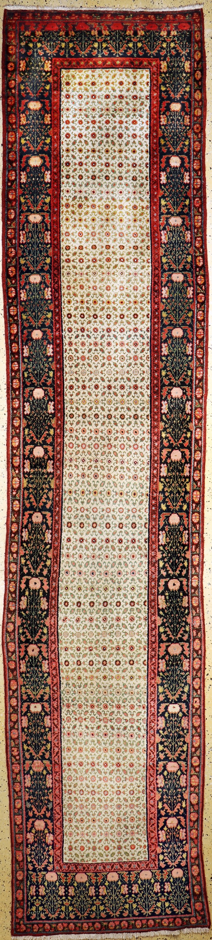 Antiker Malayer, Persien, um 1900, Wolle auf Baumwolle, ca. 440 x 91 cm, EHZ: 2