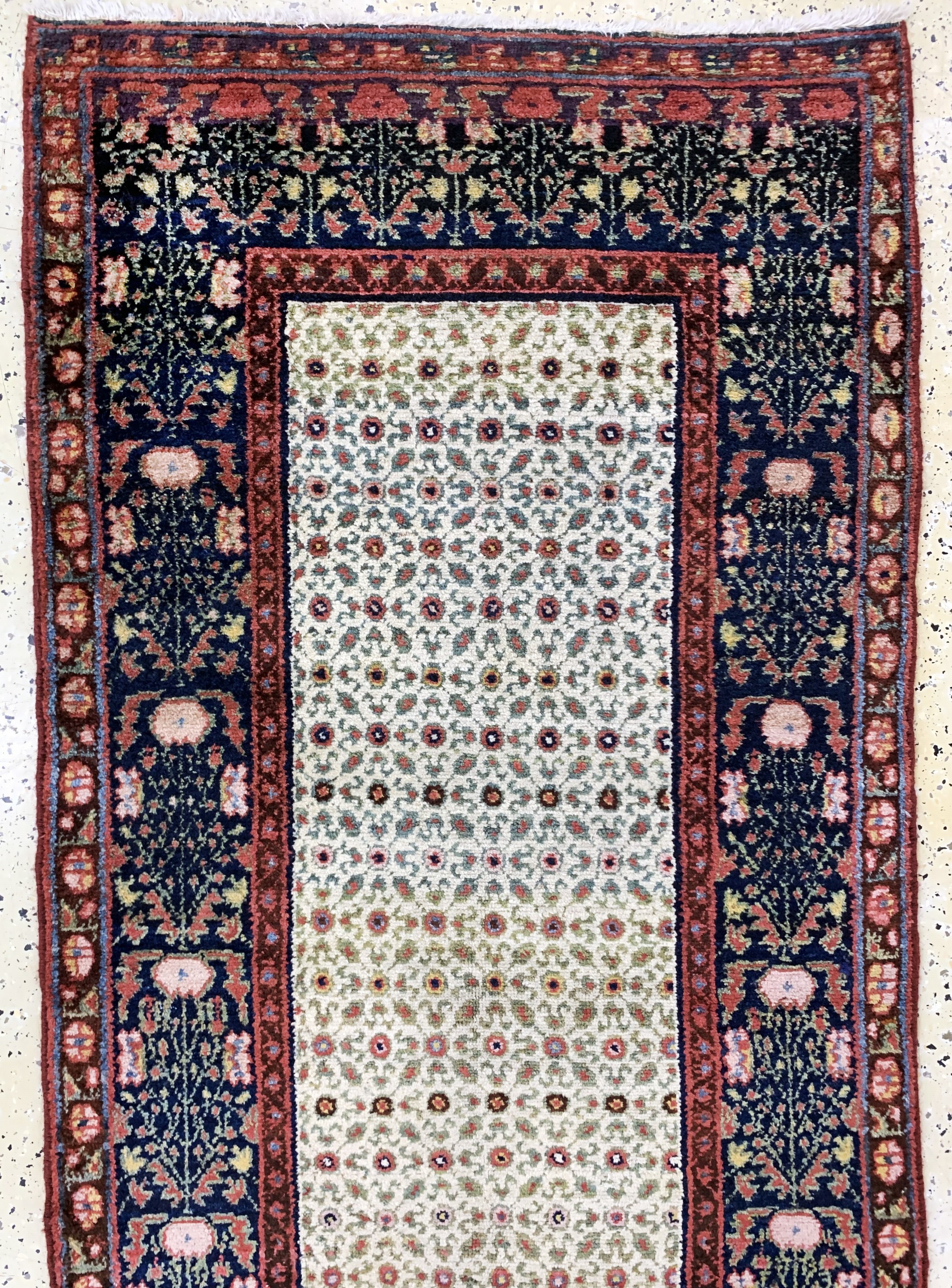 Detail a: Antiker Malayer, Persien, um 1900, Wolle auf Baumwolle, ca. 440 x 91 cm, EHZ: 2