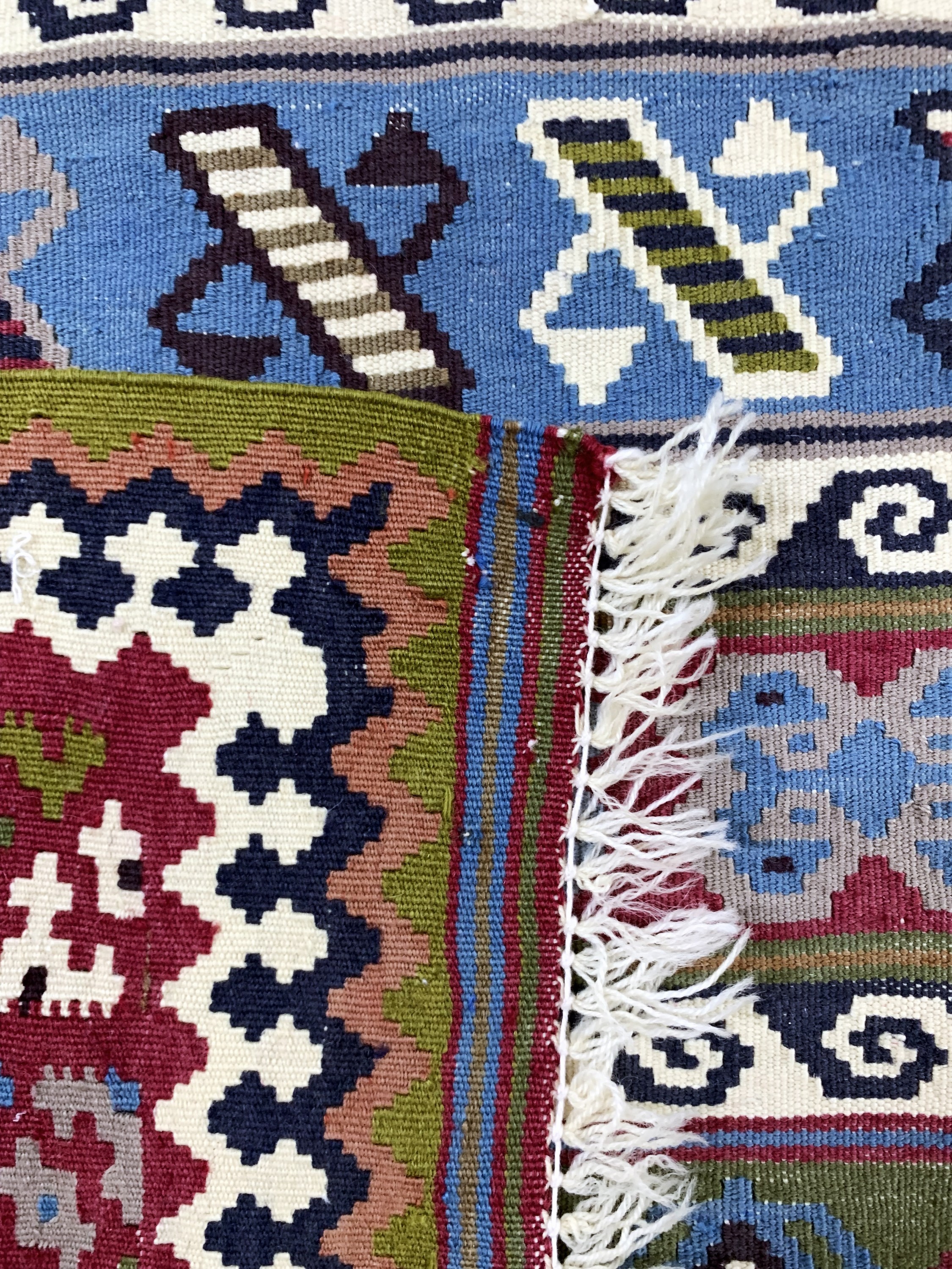 Detail h: Shahsawan Kelim fein, Persien, Mitte 20.Jhd, Wolle auf Wolle, ca. 600 x 155 cm, EHZ: 2