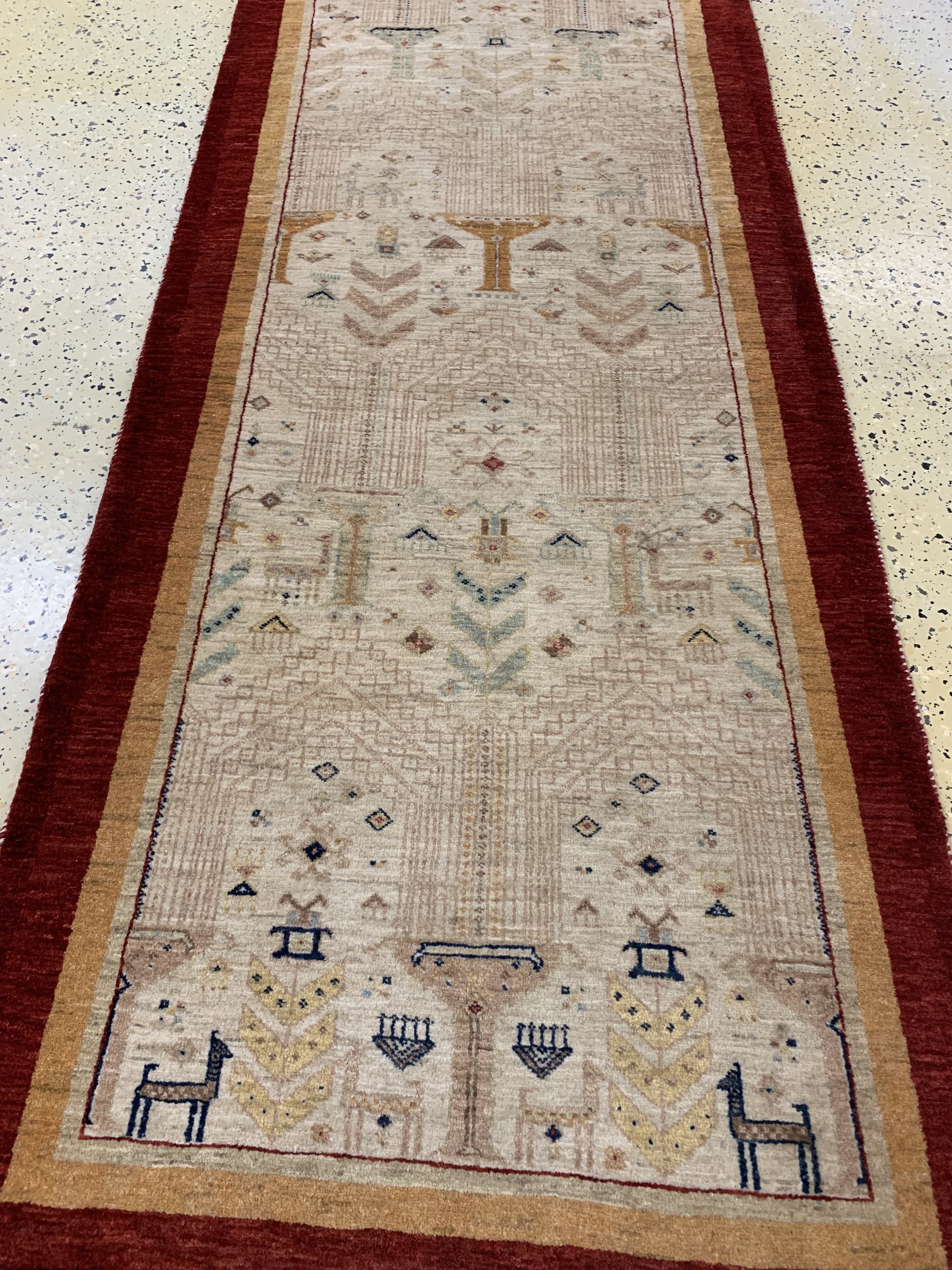 Detail d: Gabbeh Loribaft fein, Persien, Ende 20.Jhd,Wolle auf Wolle, ca. 270 x 86 cm, EHZ: 1-2