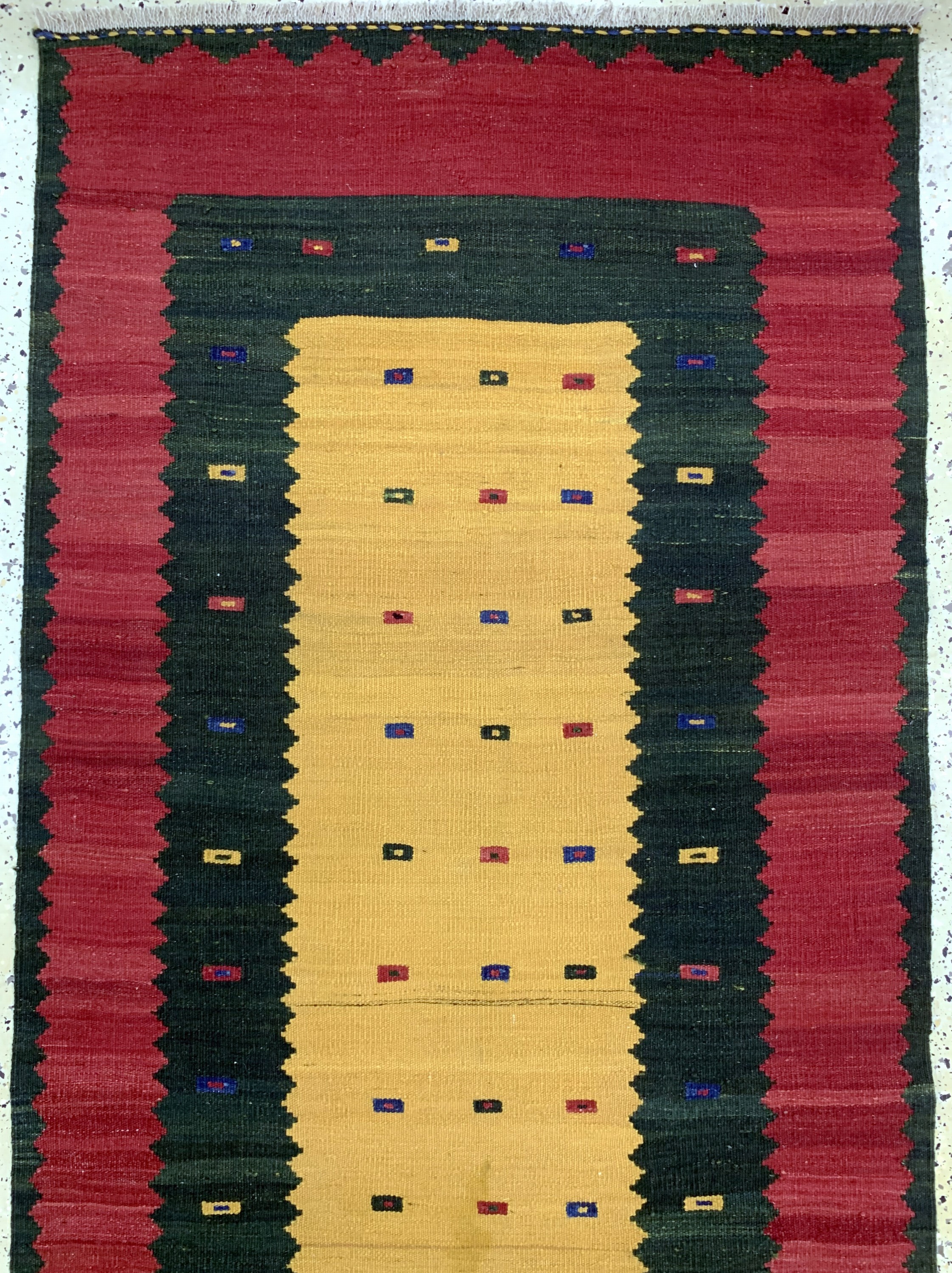 Detail a: Ghaschgai Kelim"Galerie", Persien, Mitte 20.Jhd, Wolle auf Wolle, ca. 685 x 95 cm, EHZ:(nahezu Neuwertig)