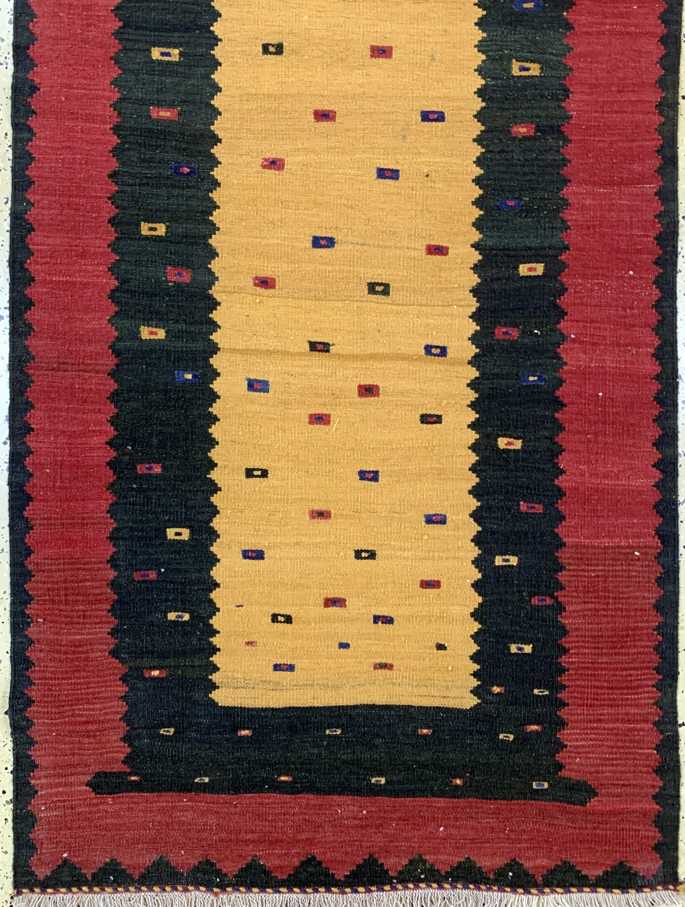 Detail e: Ghaschgai Kelim"Galerie", Persien, Mitte 20.Jhd, Wolle auf Wolle, ca. 685 x 95 cm, EHZ:(nahezu Neuwertig)