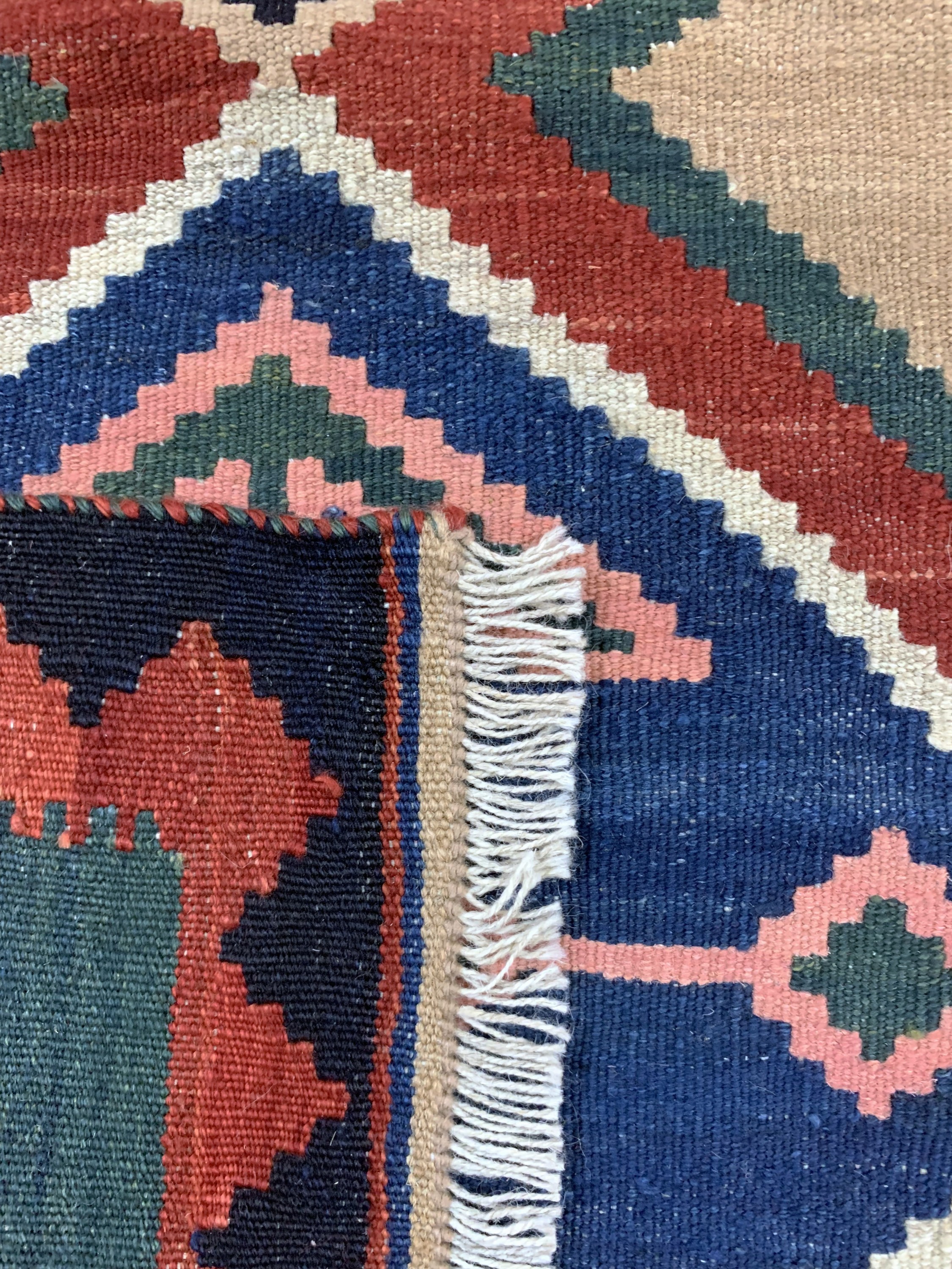 Detail e: Ghaschgai Kelim"Galerie", Persien, Mitte 20.Jhd, Wolle auf Wolle, ca. 520 x 82 cm, EHZ:(nahezu Neuwertig).