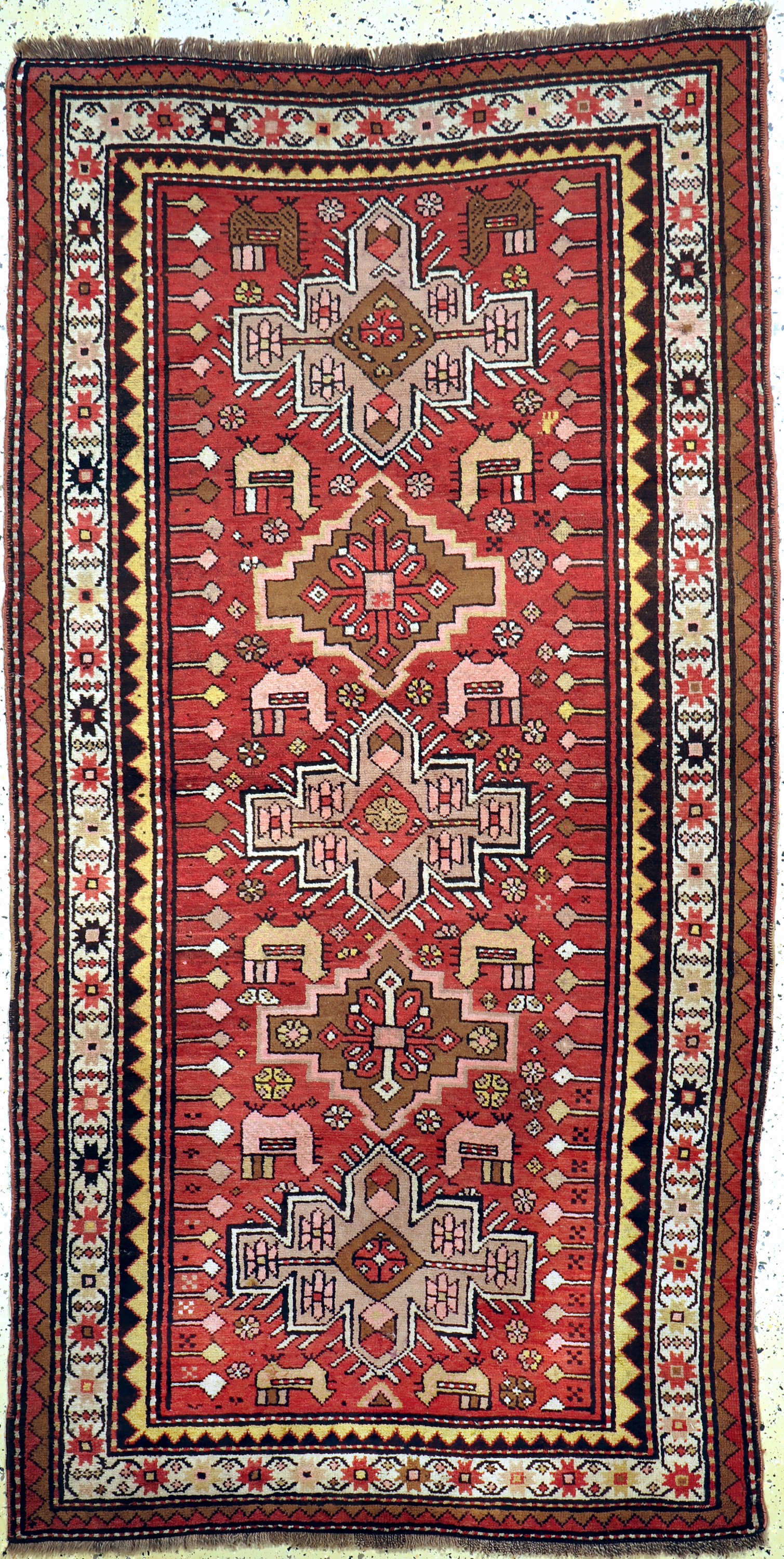 Karabagh alt, Kaukasus, Anfang 20.Jhd, Wolle auf Wolle, ca. 244 x 125 cm, EHZ: 2-3