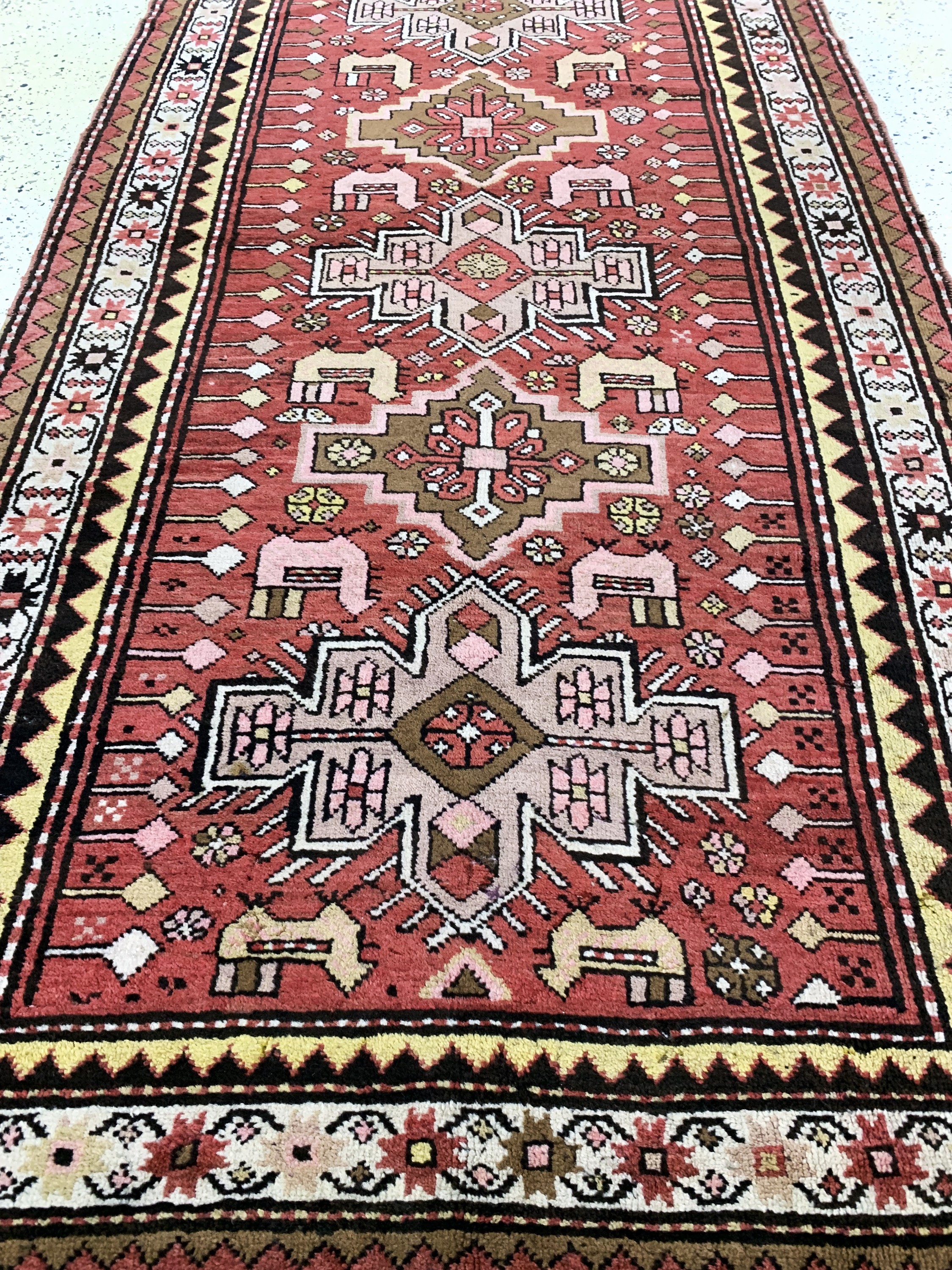 Detail d: Karabagh alt, Kaukasus, Anfang 20.Jhd, Wolle auf Wolle, ca. 244 x 125 cm, EHZ: 2-3