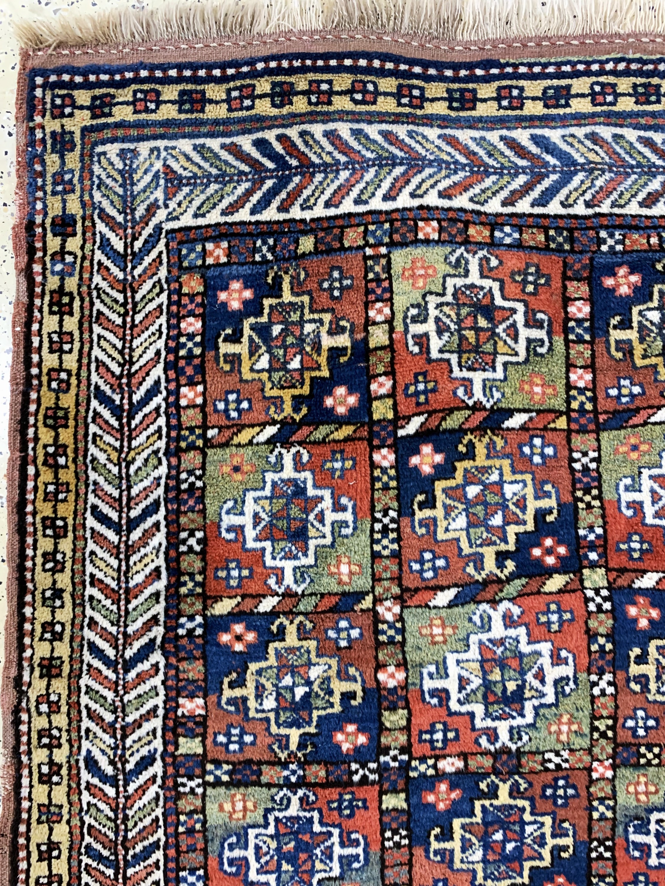 Detail c: Khorasan Kordi alt, Persien, Anfang 20.Jhd,Wolle auf Wolle, ca. 245 x 180 cm, EHZ: 2