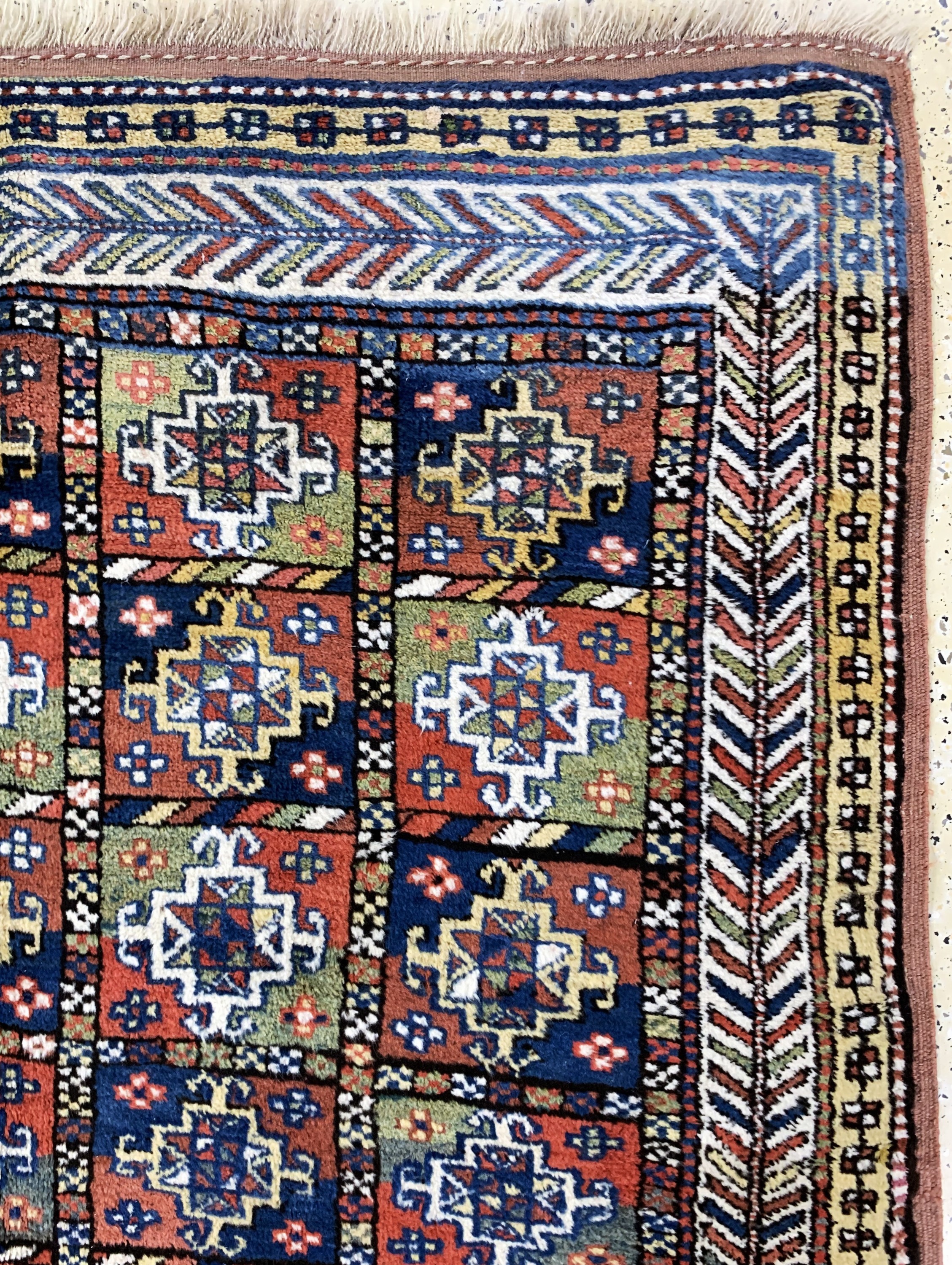 Detail d: Khorasan Kordi alt, Persien, Anfang 20.Jhd,Wolle auf Wolle, ca. 245 x 180 cm, EHZ: 2