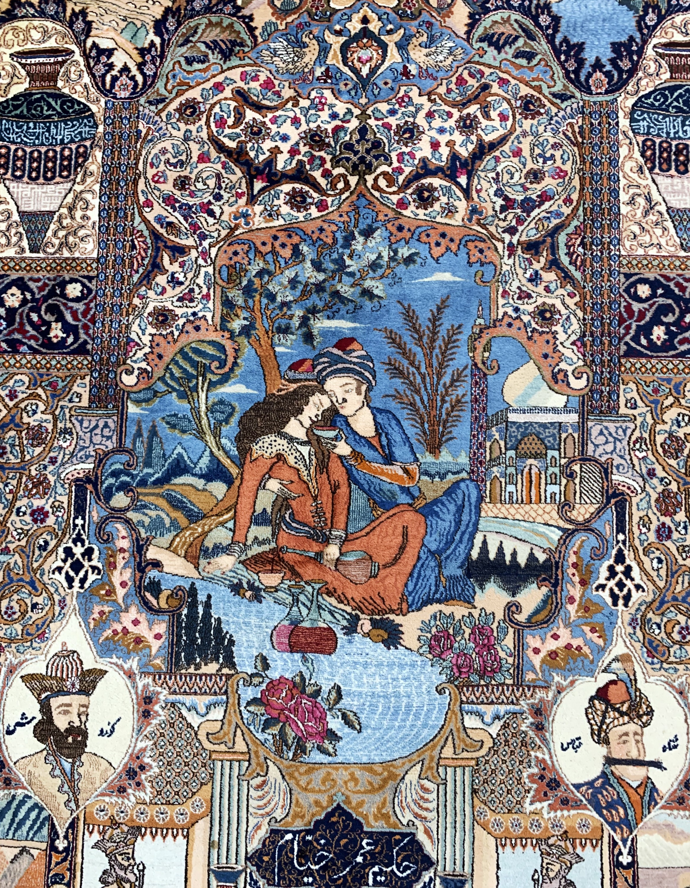 Detail d: Kaschmar fein, Persien, Mitte 20.Jhd., Wolle auf Baumwolle, ca. 396 x 300 cm, EHZ: 2