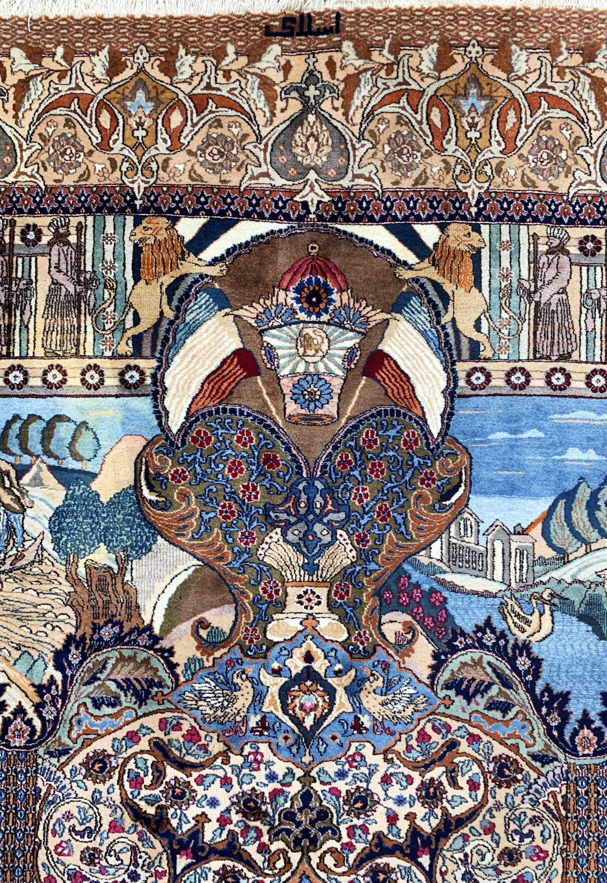 Detail e: Kaschmar fein, Persien, Mitte 20.Jhd., Wolle auf Baumwolle, ca. 396 x 300 cm, EHZ: 2