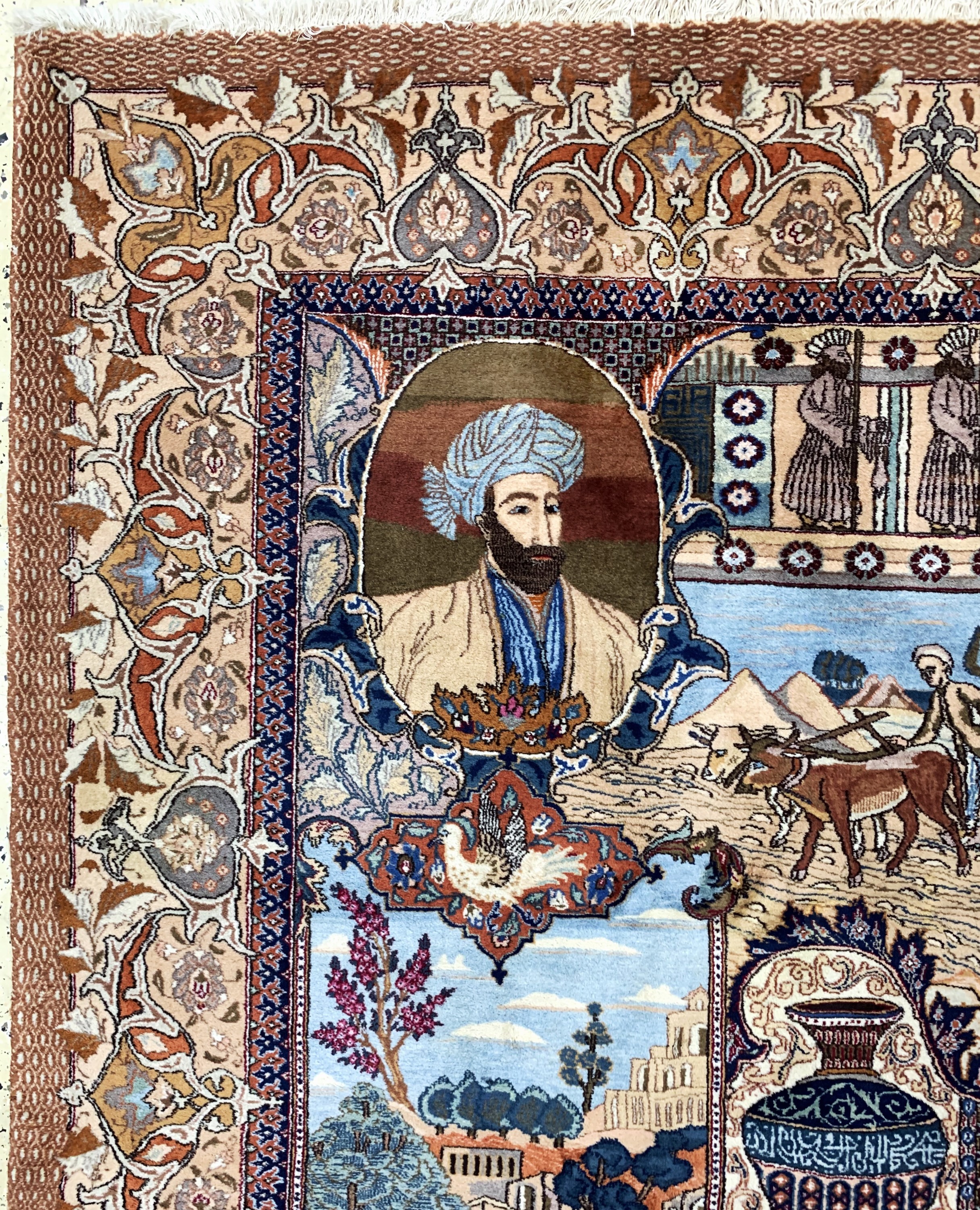 Detail f: Kaschmar fein, Persien, Mitte 20.Jhd., Wolle auf Baumwolle, ca. 396 x 300 cm, EHZ: 2