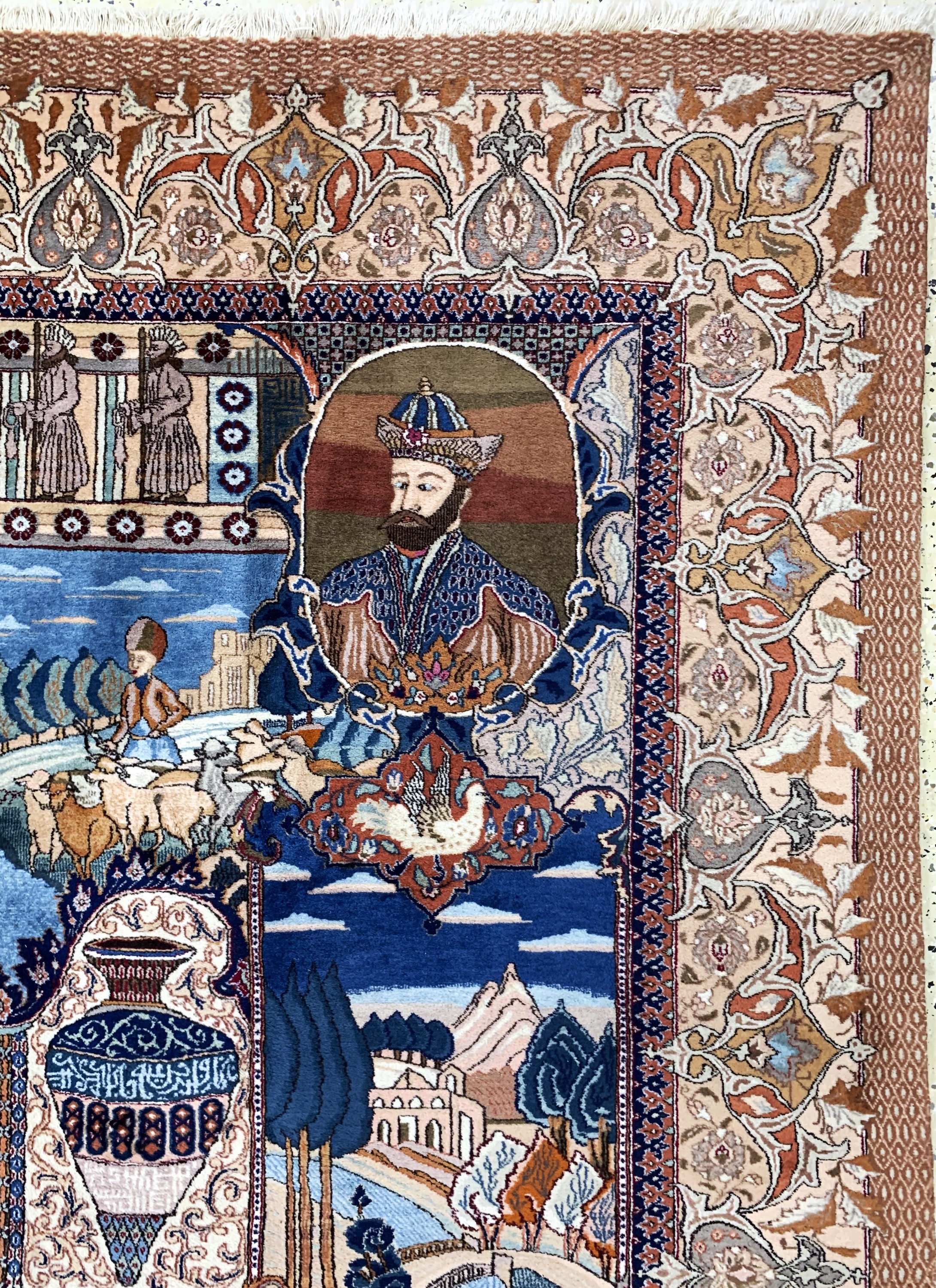 Detail g: Kaschmar fein, Persien, Mitte 20.Jhd., Wolle auf Baumwolle, ca. 396 x 300 cm, EHZ: 2