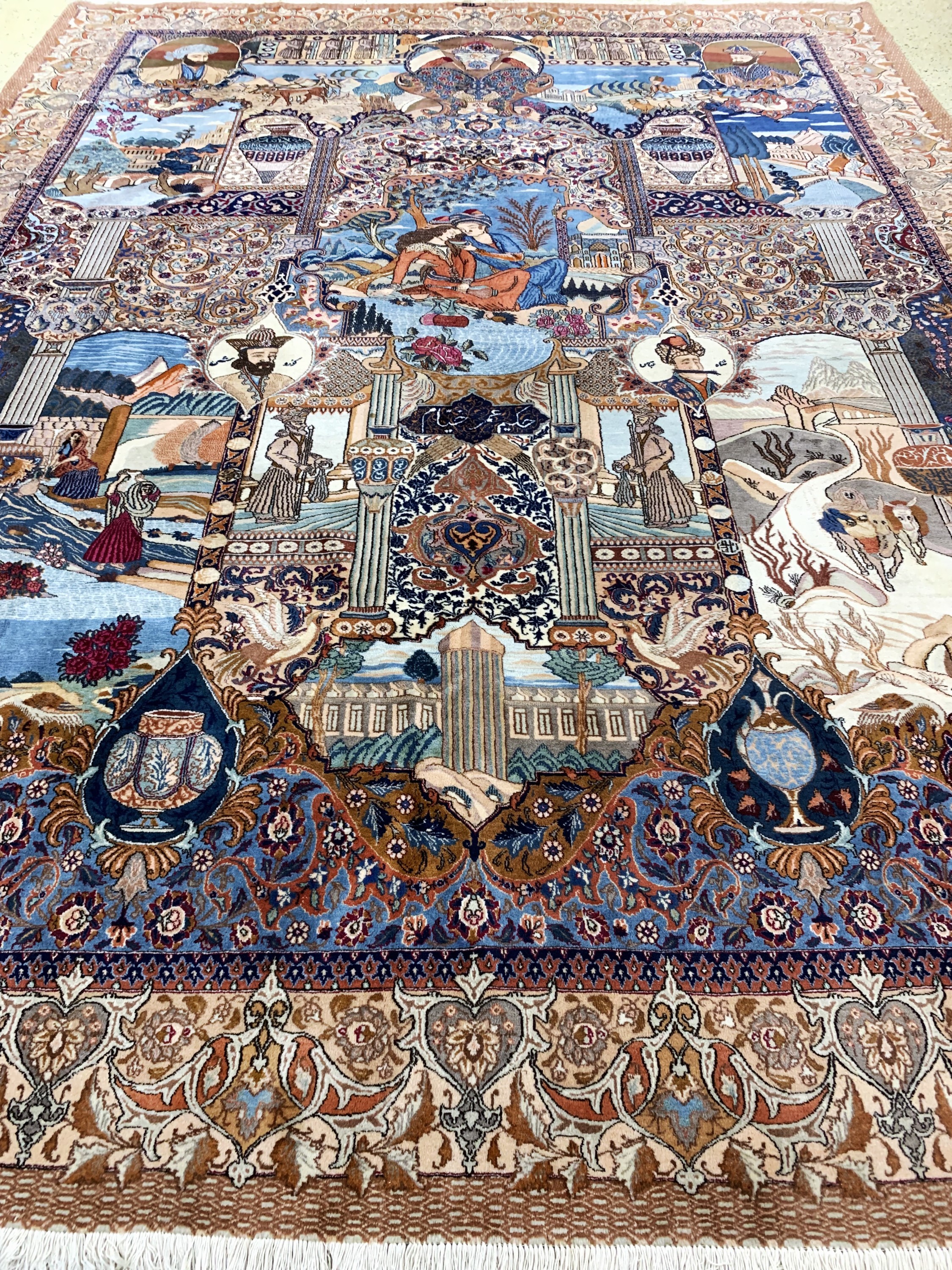 Detail h: Kaschmar fein, Persien, Mitte 20.Jhd., Wolle auf Baumwolle, ca. 396 x 300 cm, EHZ: 2