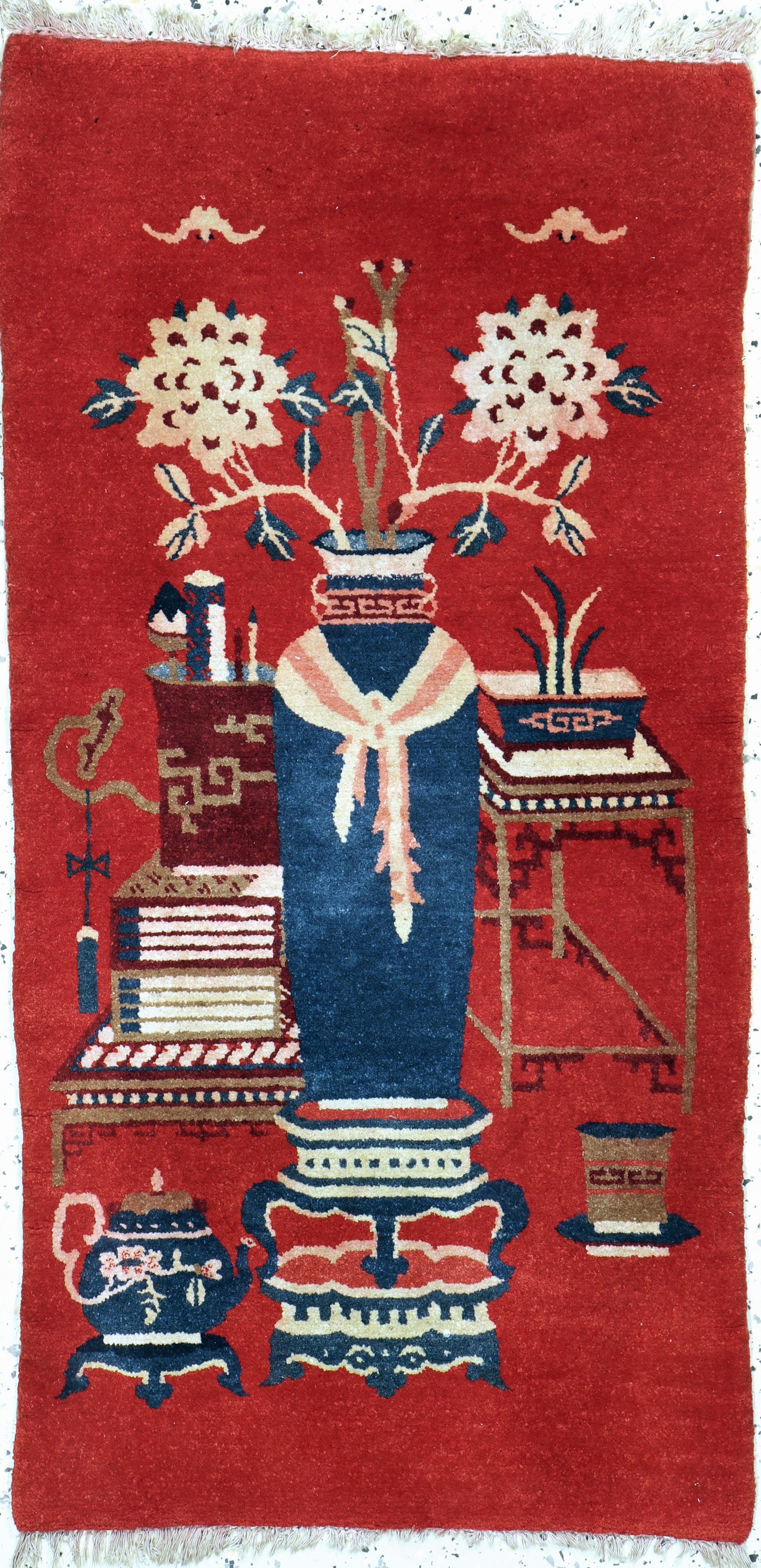 Pao Tow antik, China, um 1900, Wolle auf Baumwolle, ca. 122 x 62 cm, EHZ: 2