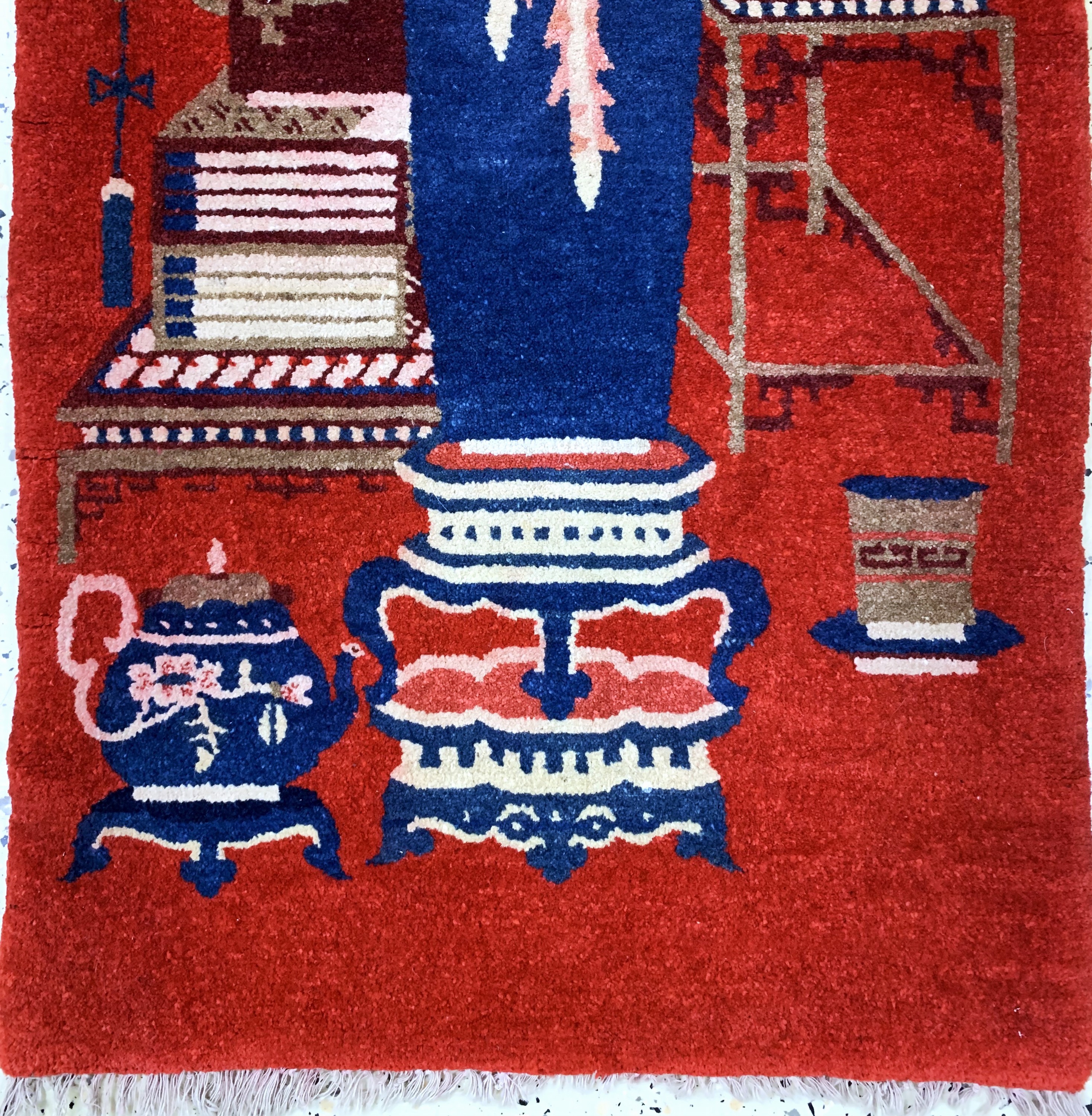 Detail b: Pao Tow antik, China, um 1900, Wolle auf Baumwolle, ca. 122 x 62 cm, EHZ: 2