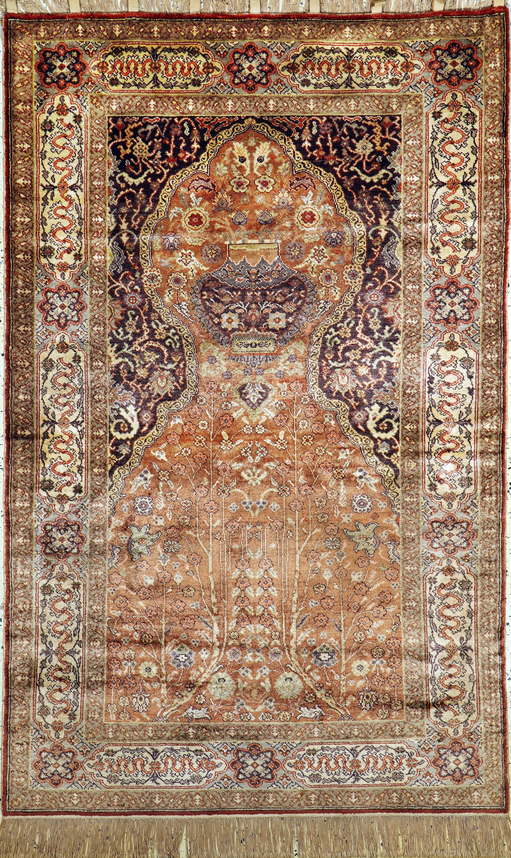 Kayseri Flosch, Türkei, Anfang 20.Jhd, merzerisierte Baumwolle, ca. 200 x 127 cm, EHZ: 2