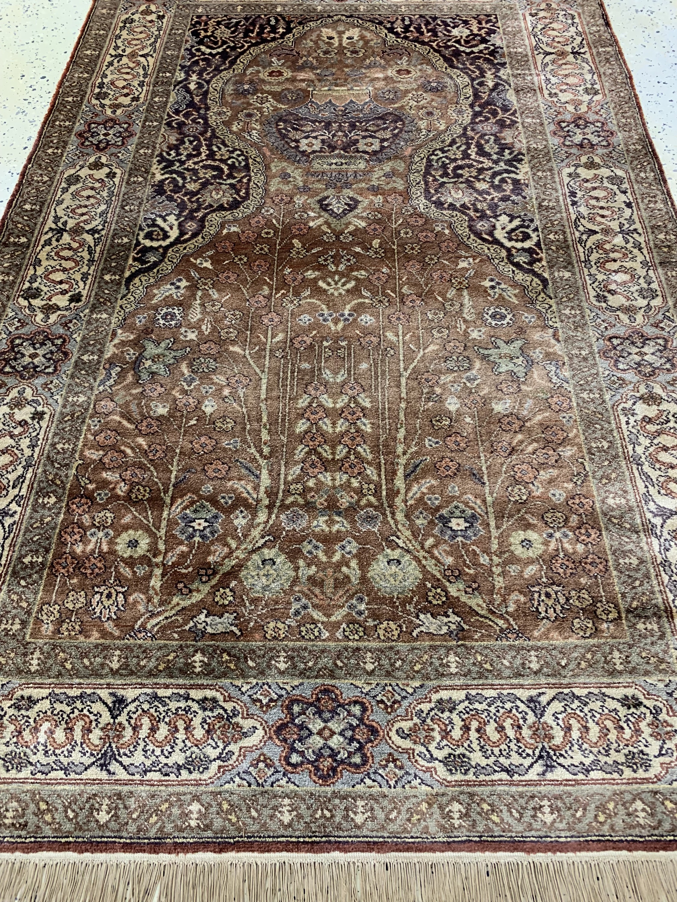 Detail e: Kayseri Flosch, Türkei, Anfang 20.Jhd, merzerisierte Baumwolle, ca. 200 x 127 cm, EHZ: 2