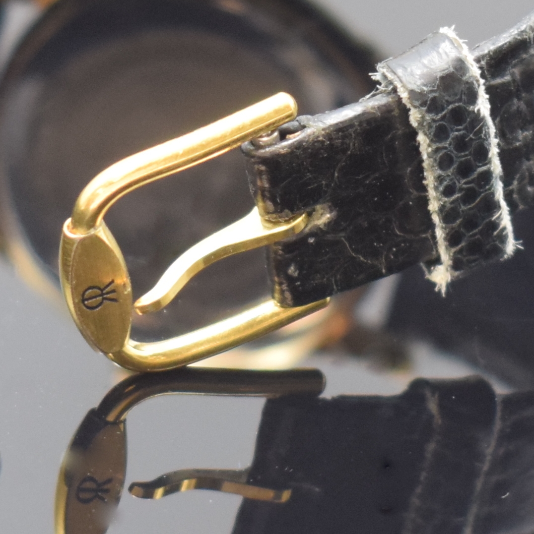 Detail b: REVUE THOMMEN Armbanduhr Saltarello Referenz 5222001, Schweiz um 1995, Handaufzug, verg. Geh. inkl. orig. Lederband m. orig. Dornschl., ...