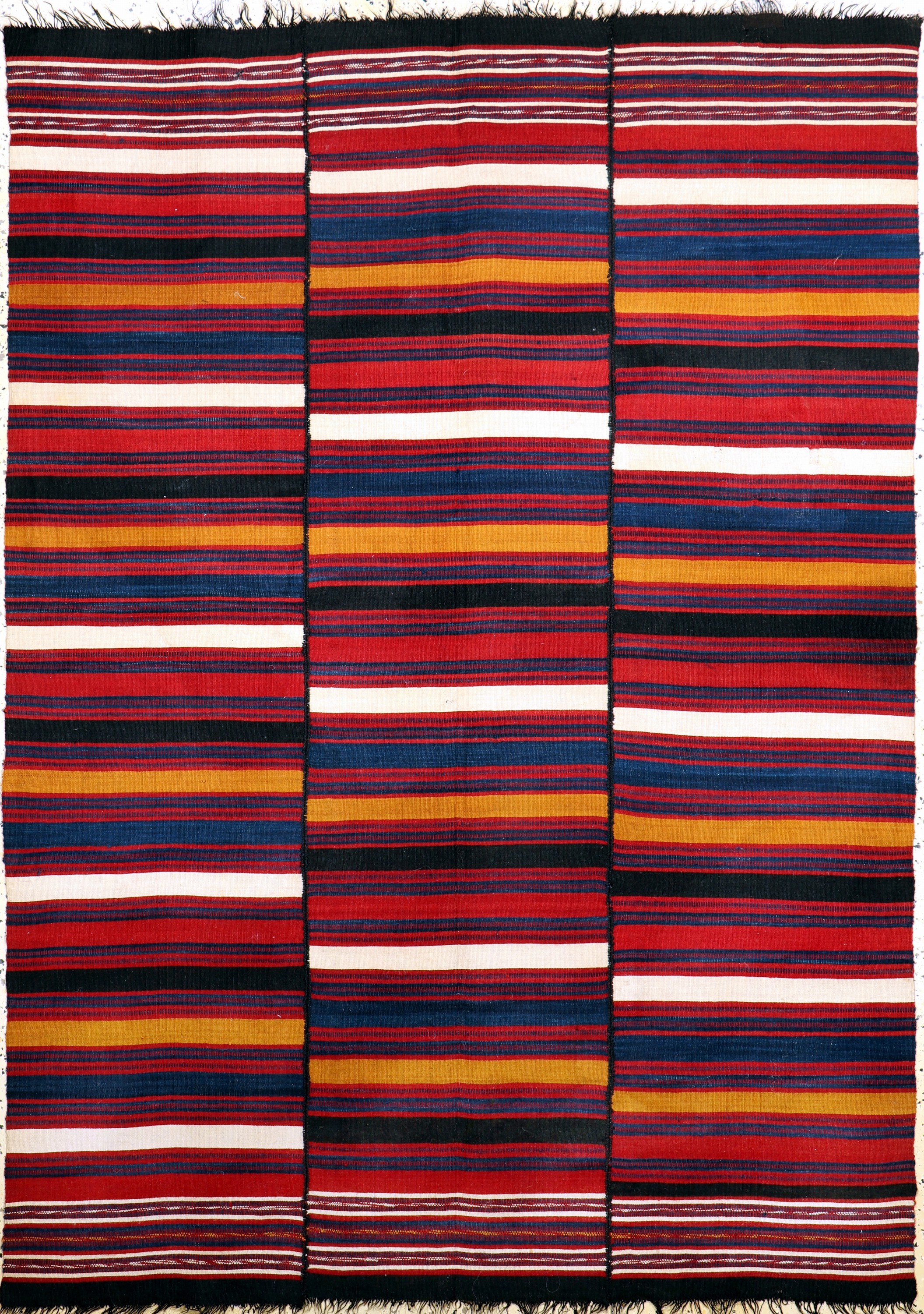 Kelim fein(3 Bahnig), Persien, Anfang 20.Jhd, Wolle auf Wolle, ca. 210 x 150 cm, EHZ: 2(kleine Restaurierungen).