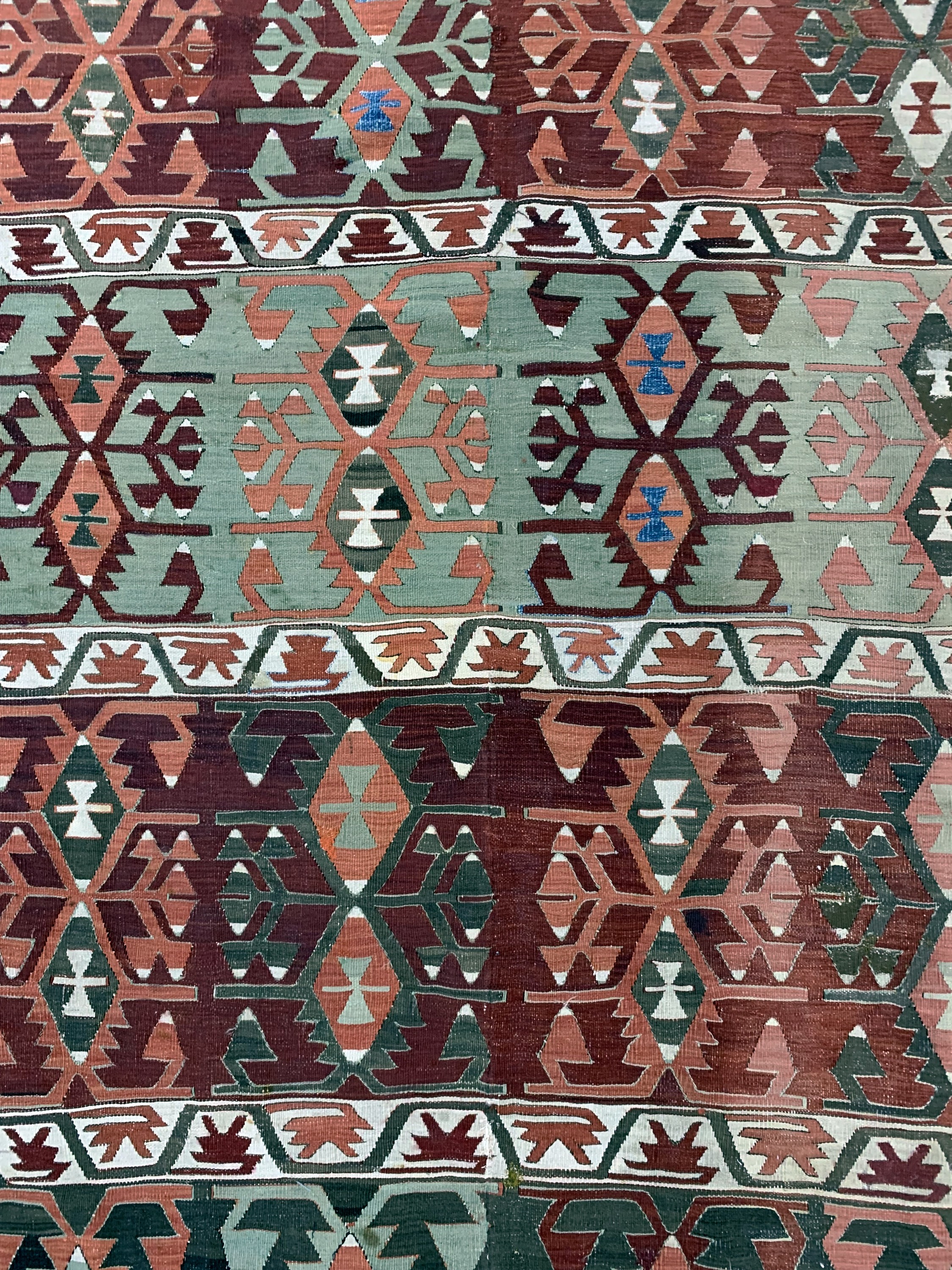 Detail c: Anatol Kelim antik, Türkei, um 1900, Wolle auf Wolle, ca. 360 x 165 cm, EHZ: 2
