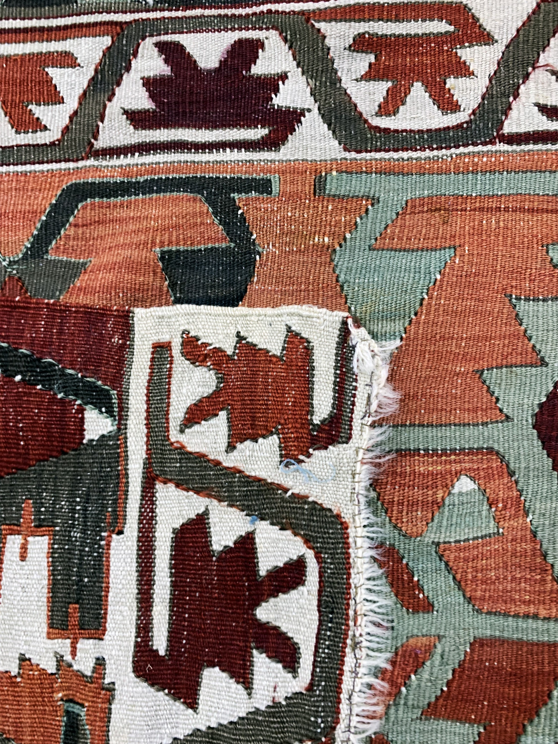 Detail g: Anatol Kelim antik, Türkei, um 1900, Wolle auf Wolle, ca. 360 x 165 cm, EHZ: 2