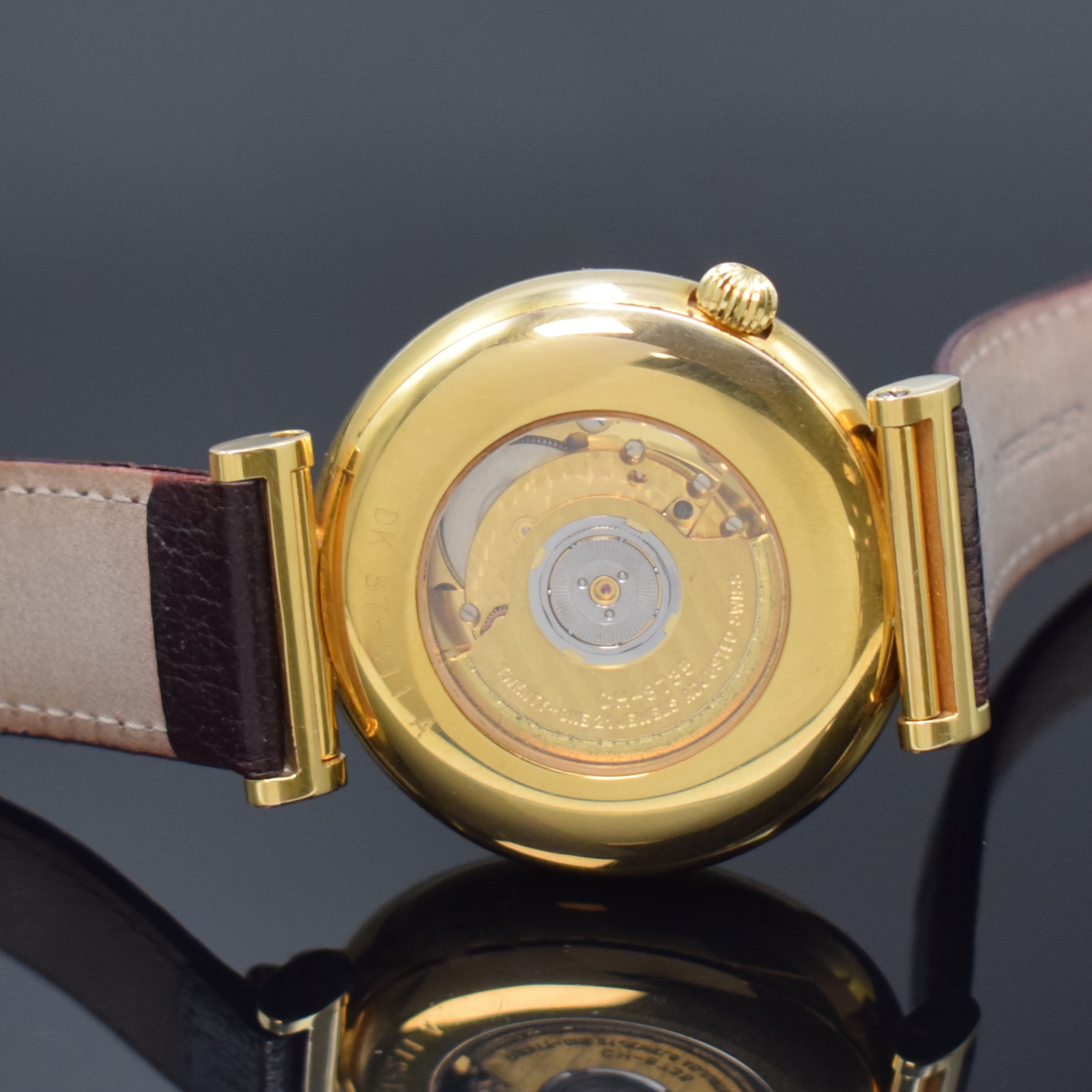 Detail d: KELEK Herrenarmbanduhr mit 5-Minutenrepetition Referenz DK 87-211 A, Schweiz 1990er Jahre, Automatik, verg., beids. vergl. Geh., bewegl. Bandanst., ...